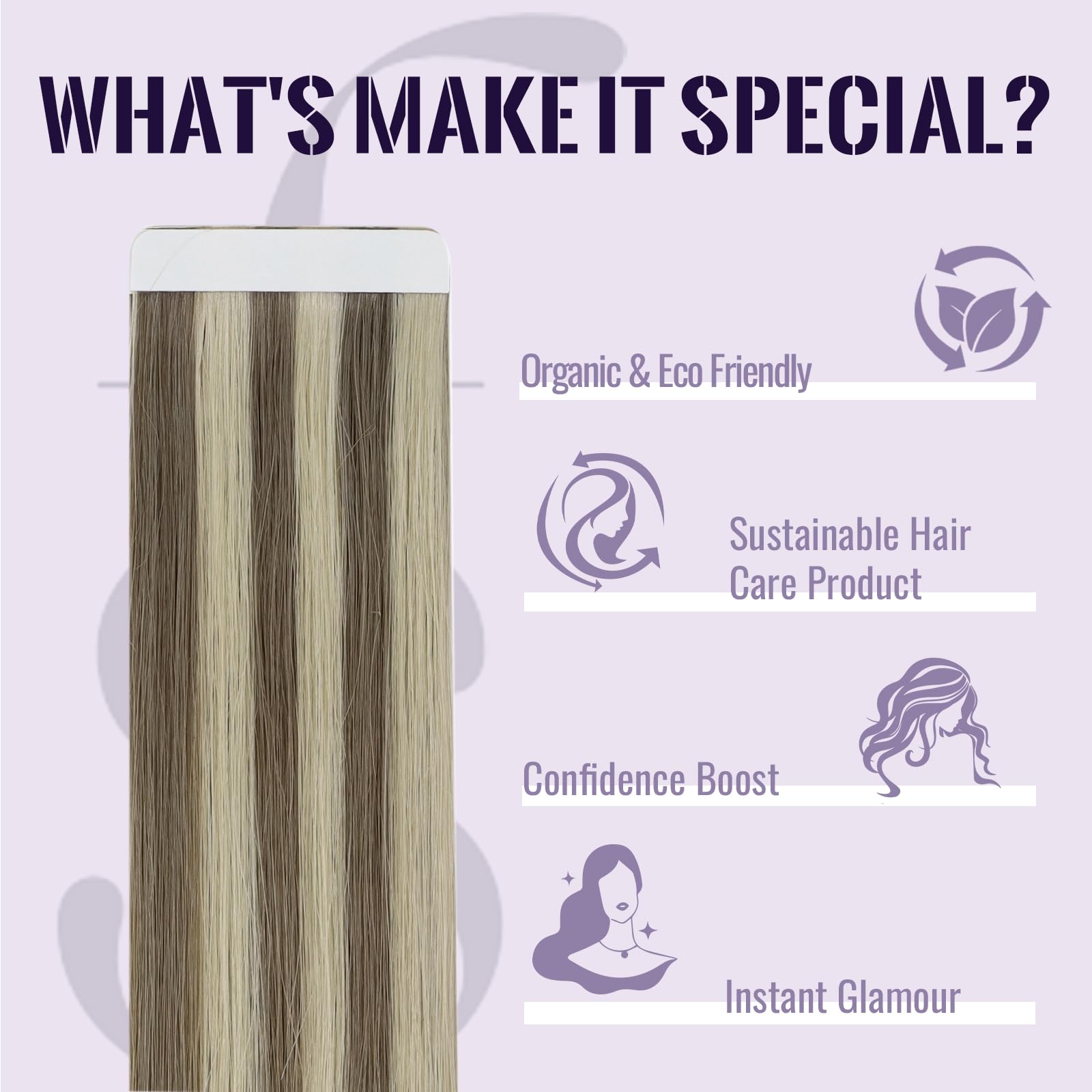 Fshine Extension Biadesivo Capelli Veri 30CM 30g 20Pcs Extension Remy Biadesive Marrone Chiaro Alto Biondo Platino Extension Capelli Veri Adesive Brasiliani Tape Hair Extension 8P60