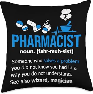 Pharmacist Definition Pharmacy Technician Pharmacy Student Throw Pillow