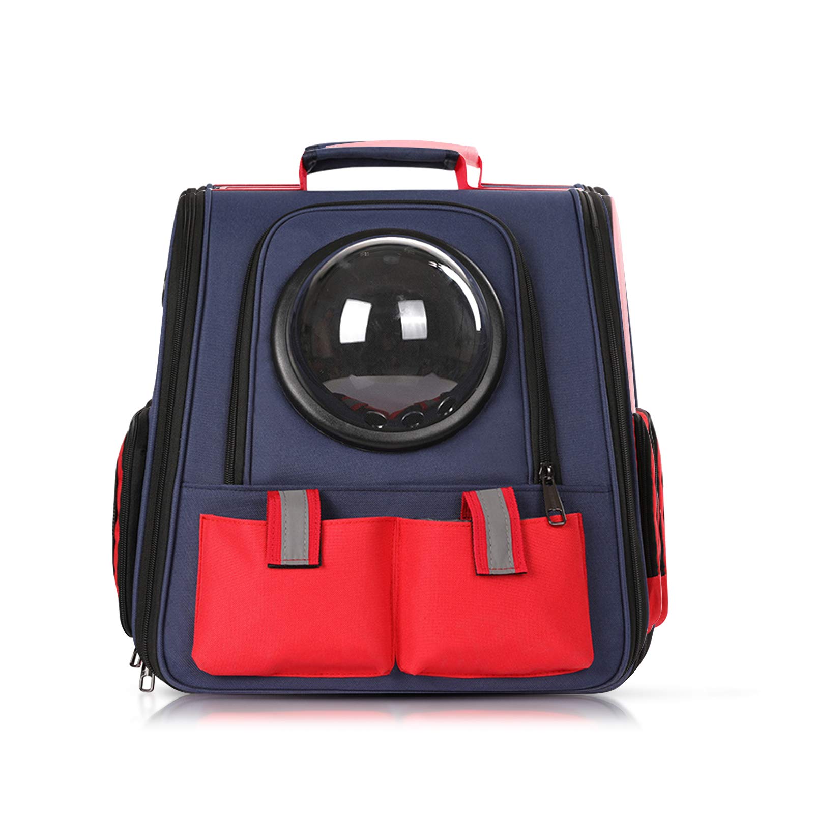 PETCUTE Mochila para Perro Pequeños Bolsa de Transporte para Gatos Transpirable Transparente Mochila Cápsula Espacio para Mascotas Viajes Senderismo Camping