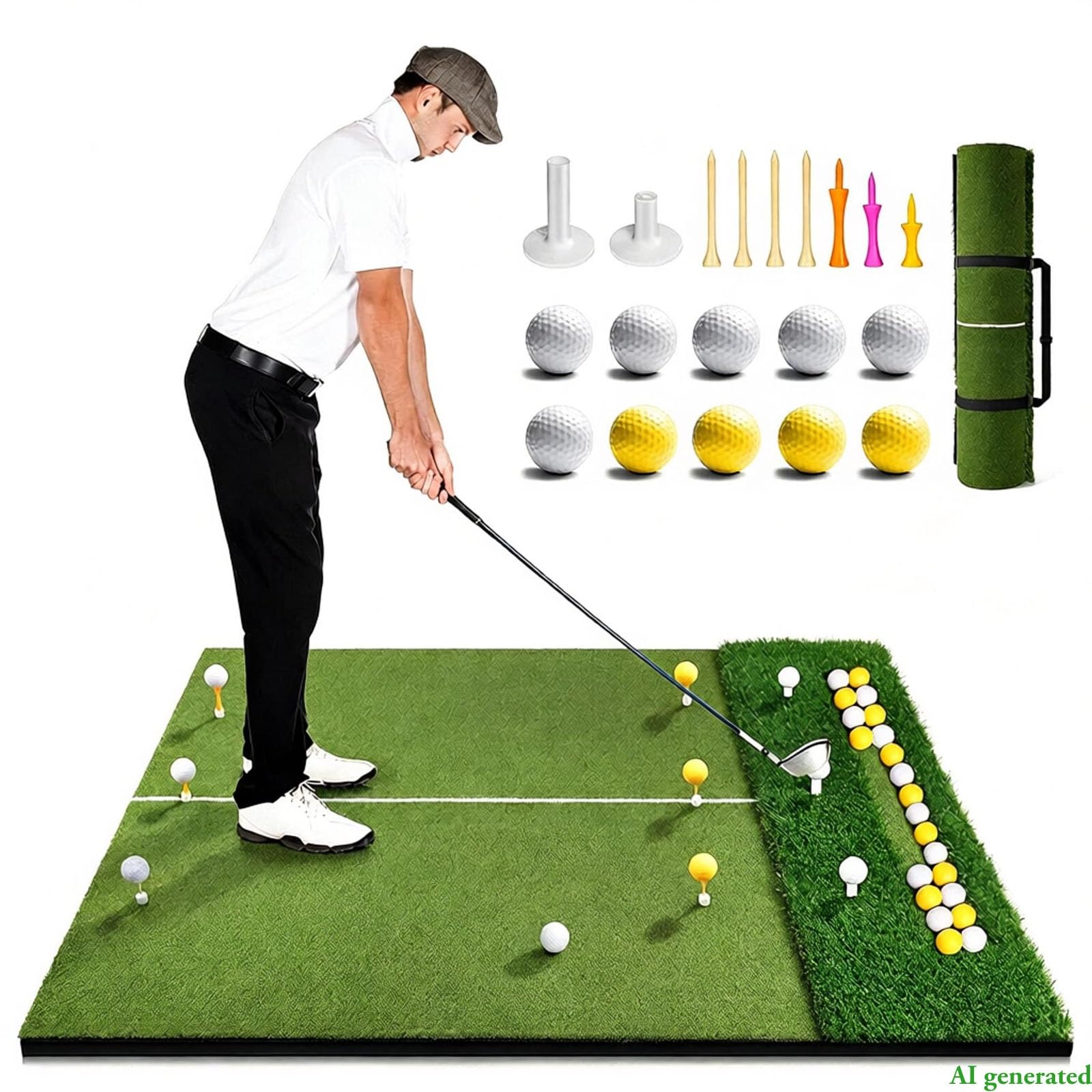 Tapete de Golf,Tapete de Césped Artificial para Interior y Exterior