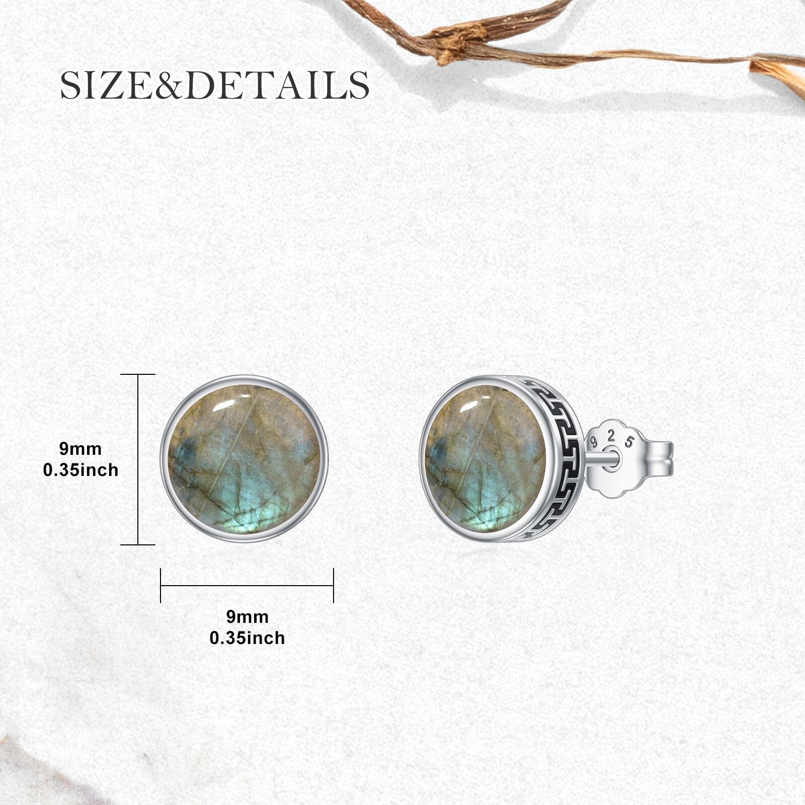 Orecchini da uomo in argento sterling 925 nero naturale onice nero orecchini da uomo con gioielli rotondi in vero onice nero per lui