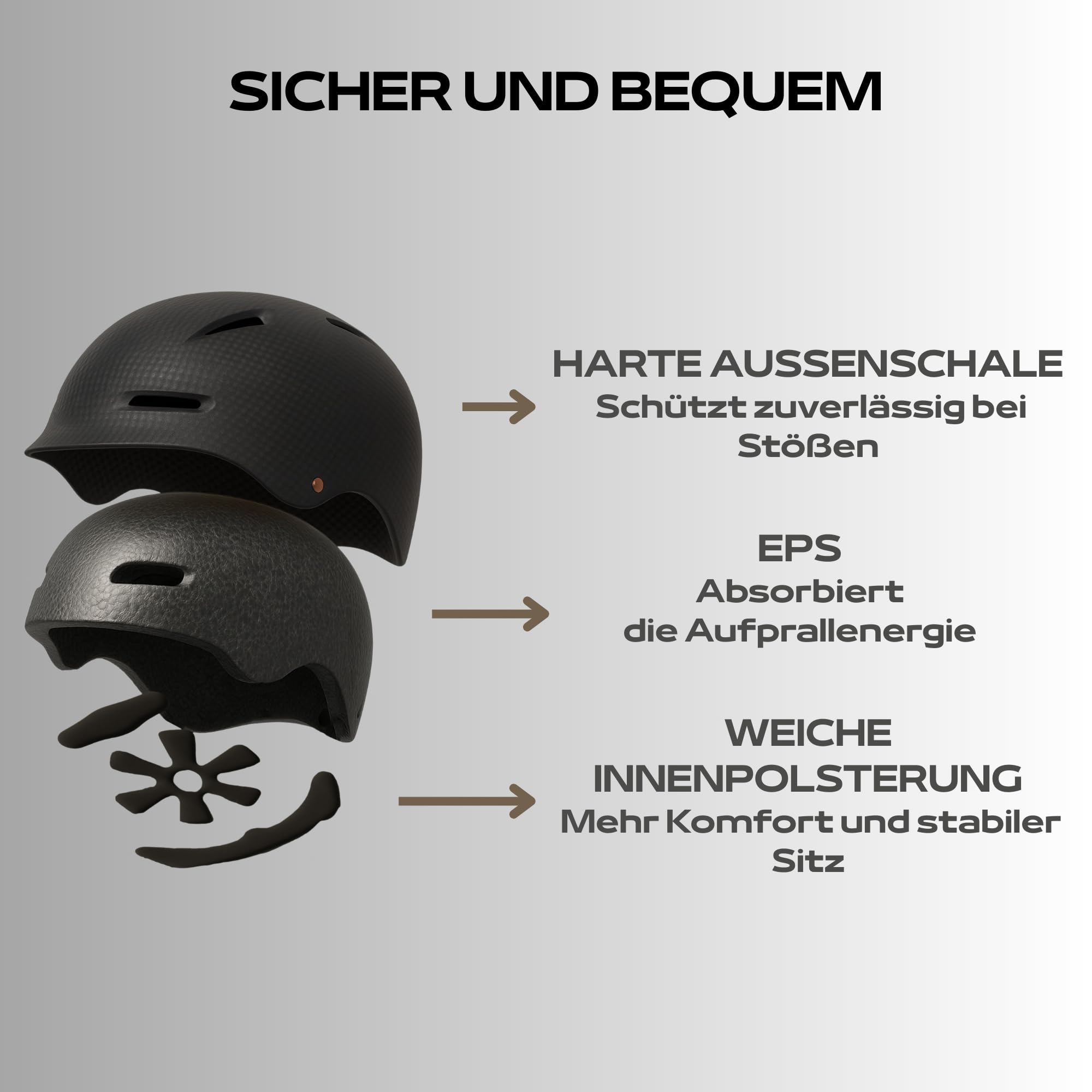 Bergen Dziecięcy kask rowerowy Scout 46-56 cm, lekki kask dziecięcy z regulacją rozmiaru, dobra wentylacja, bezpieczny i wygodny, na rower, skuter, skate, kask dla chłopców i dziewczynek