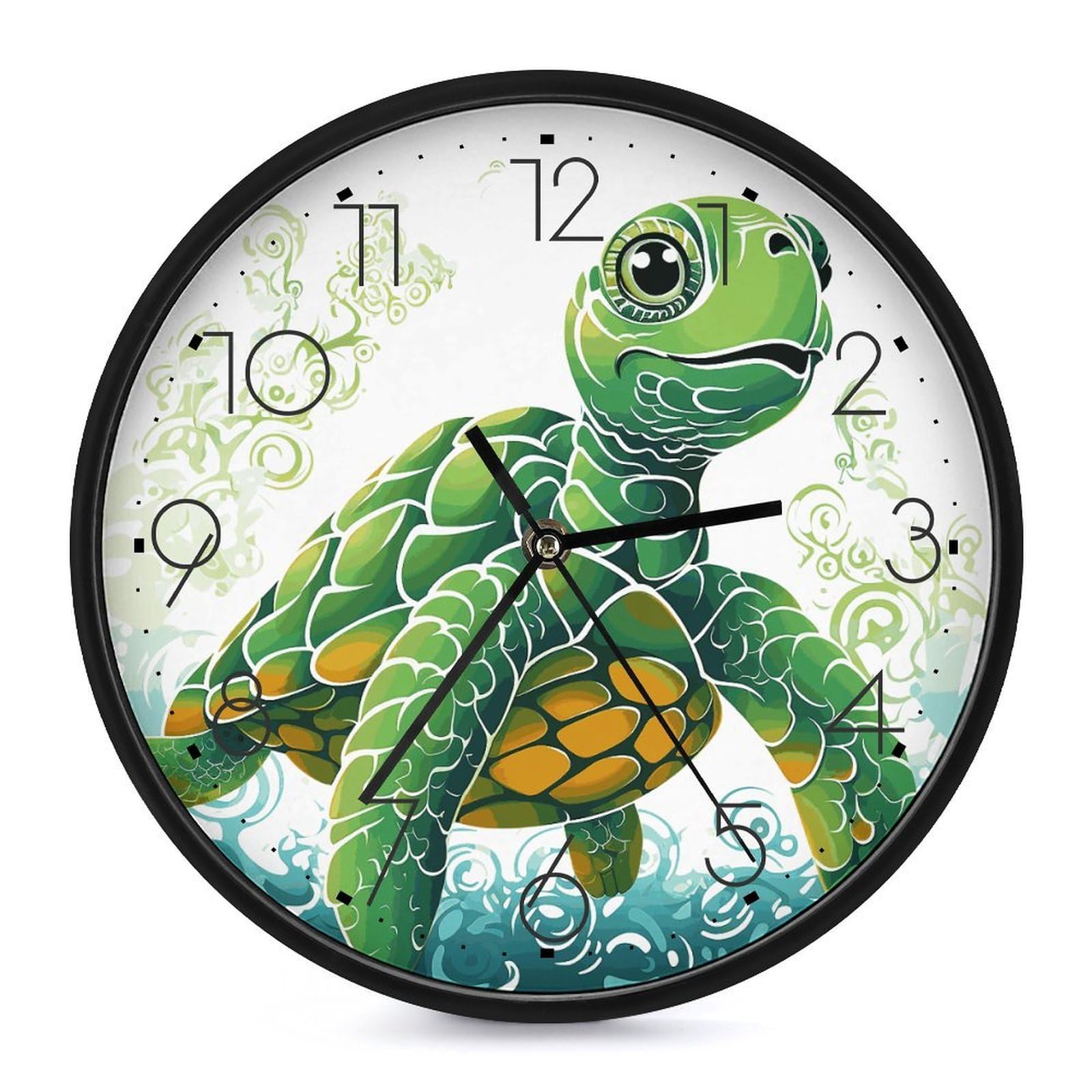 Horloge tortue de dessin animé mignon, le cadeau parfait pour décorer une chambre