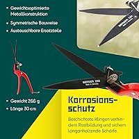 Vista 5 de BERGER Cizalla de hierba 2200 con cuchillas autoafilables Esquileo de hierba de mano hecho del metal cromado