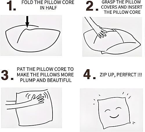 Miniatura 10 de TAOSON Paquete de 2 fundas de cojín de lona para sofá, decoración del hogar, diseño geométrico moderno de cuadrifolio con cierre de cremallera