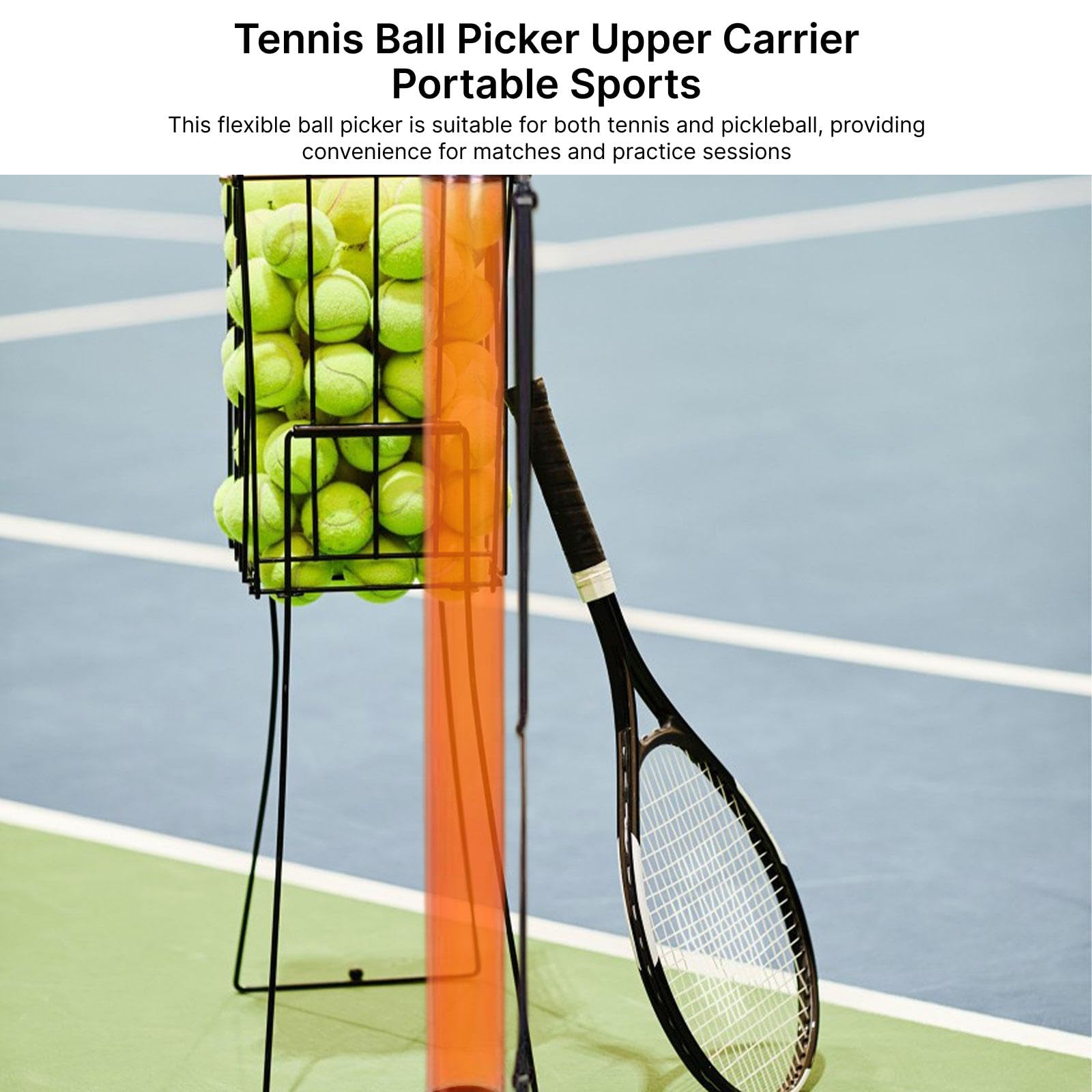 Tubo Raccogli-Palline da Pallina da Tennis, Raccogli-Palline da Tennis, Contenitore per La Raccolta di Palline da Tennis, Ausilio Portatile per L'allenam
