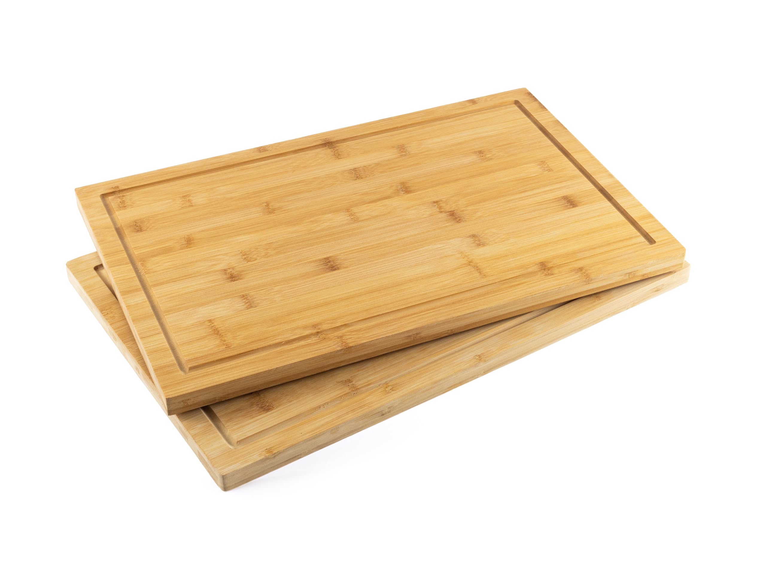 Hanseküche Chopping Board Set, 50 x 32 cm, Hob Cover, 2 Pieces, with Juice Groove, Non-Slip Feet