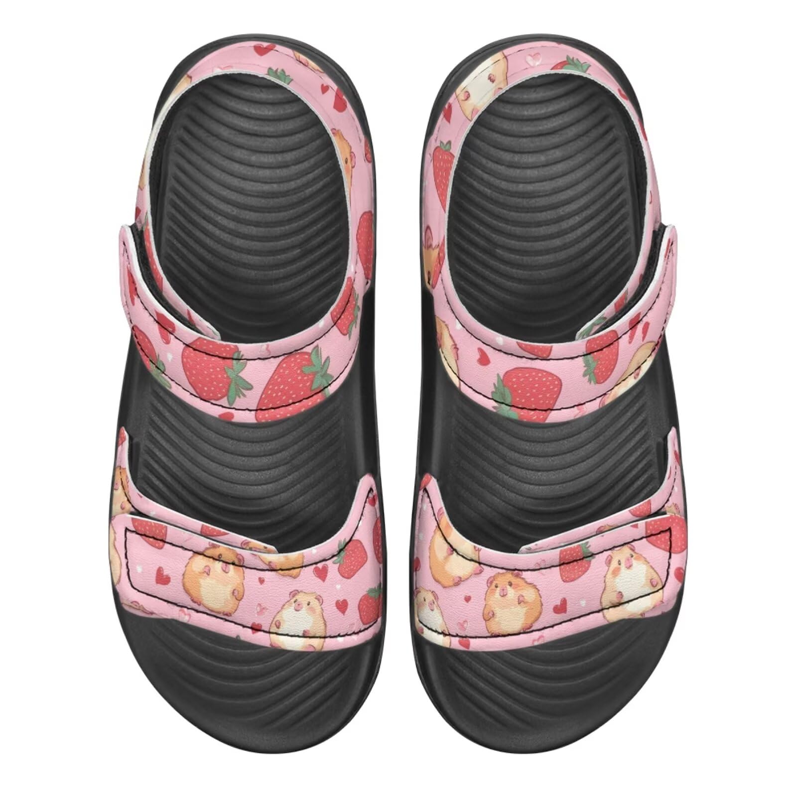 Forchrinse Girls Guinea Pig Sandals Size 6 Toddler Cute Athletic Sandals Cherry Blossom Open Toe Water Shoes Comfortable Lightweight Summer Sandal with Adjustable Strap