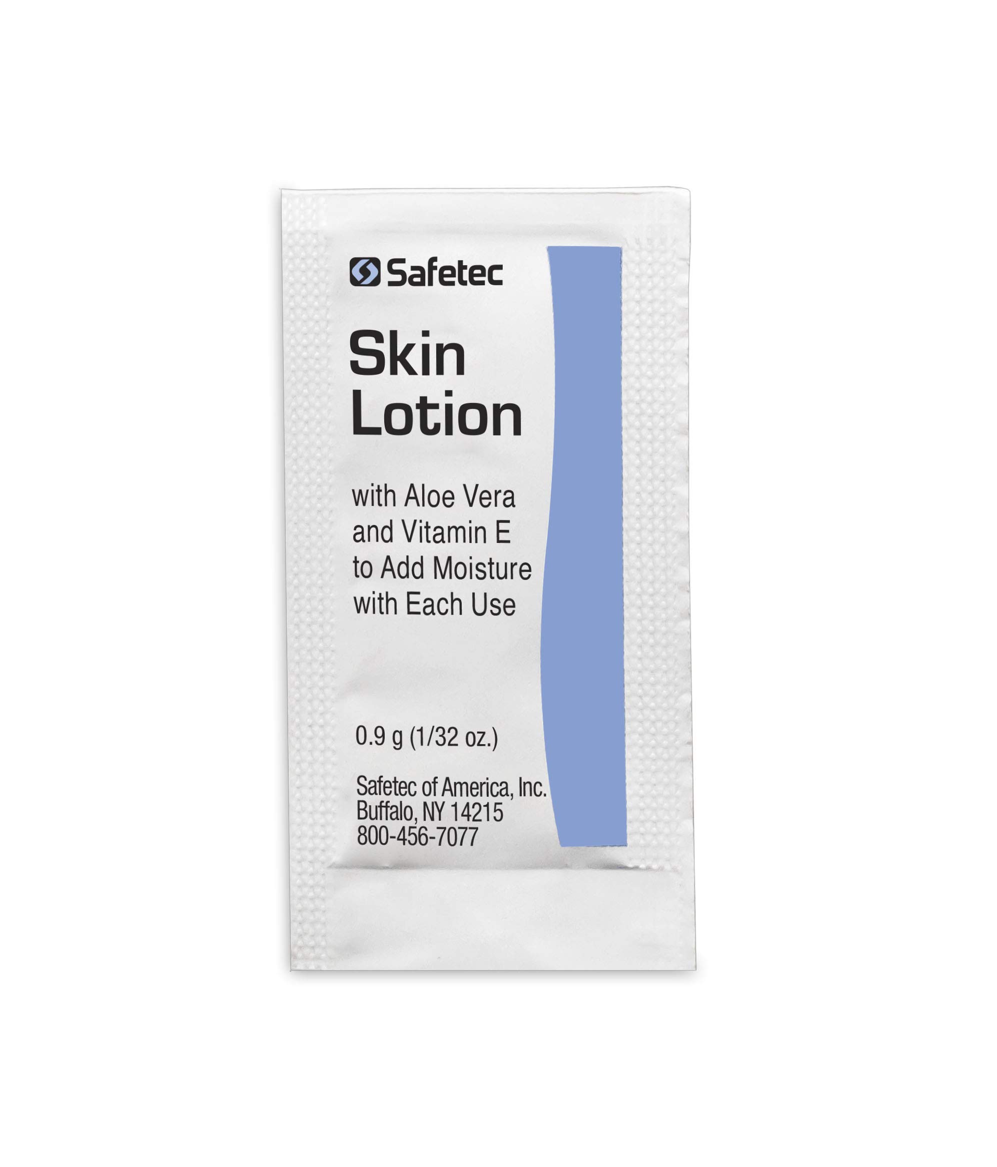 Safetec Moisturizing Skin Lotion 0 9g Pouch Bulk 2000 Pouches case - Great For Dry or Irritated Skin