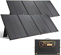 Vista 1 de 800W Portable Solar Panel,2pcs 400W,Foldable Solar Panel Power Backup,36V Output Solar Charger for Power Station Off Grid Outdoor Activities, RV