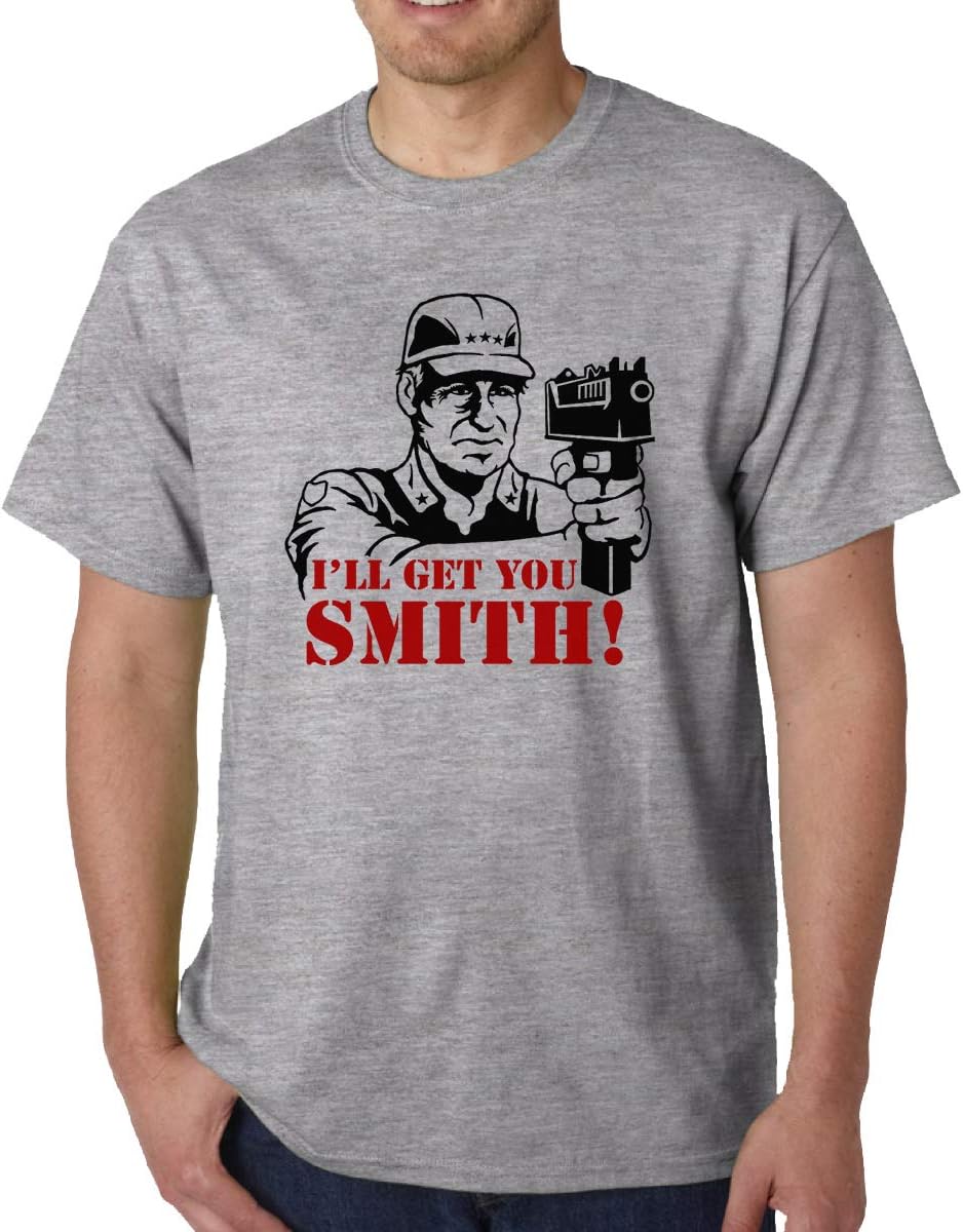 Colonel Decker The A-Team "I'll Get You Smith" t-shirt (Small, Athletic Grey)