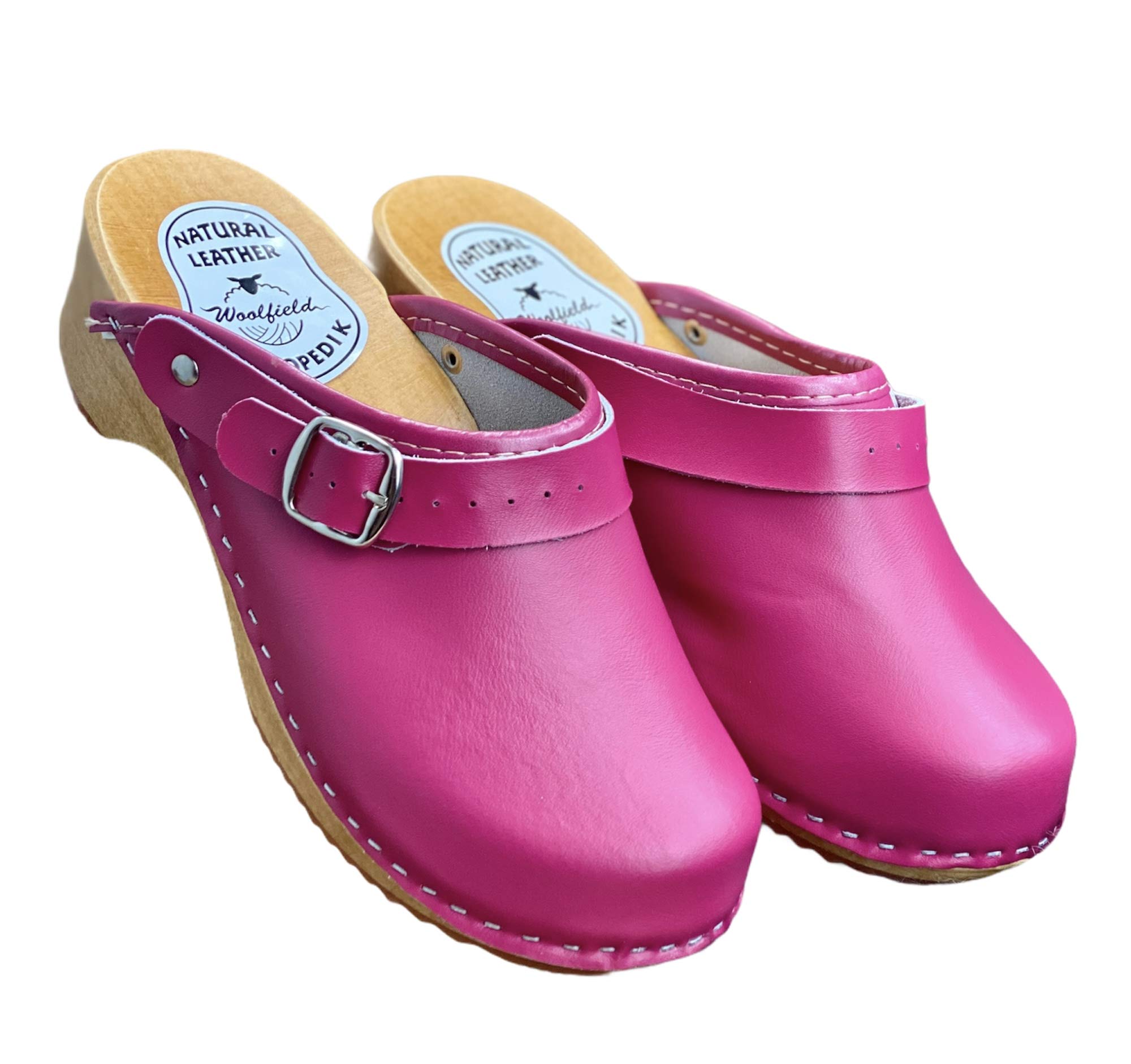 Woolfield | Urban Mule Clog | Original Handmade Wooden Leather Clog for Women | Multicolor