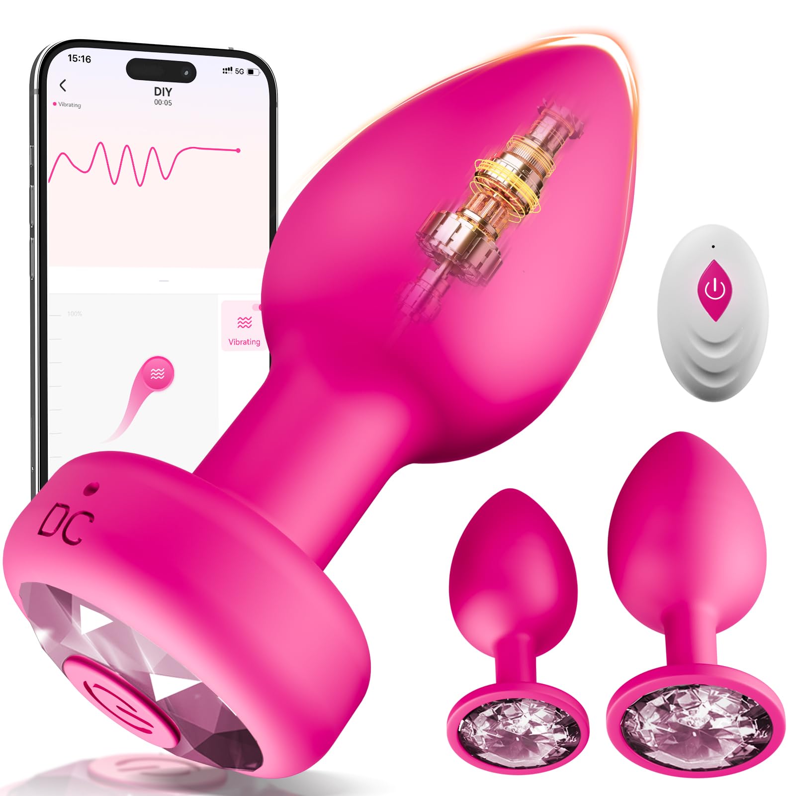 Amazon.com: 3PCS Anal Training Kit Adult Sex Toys, Silicone Vibrating Butt  Plug with 10 Vibration, APP Remote Control Dildo Vibrator Butt Plug Set for  Beginners, Advanced Users for Men Women Couple Muzzles（Pink :