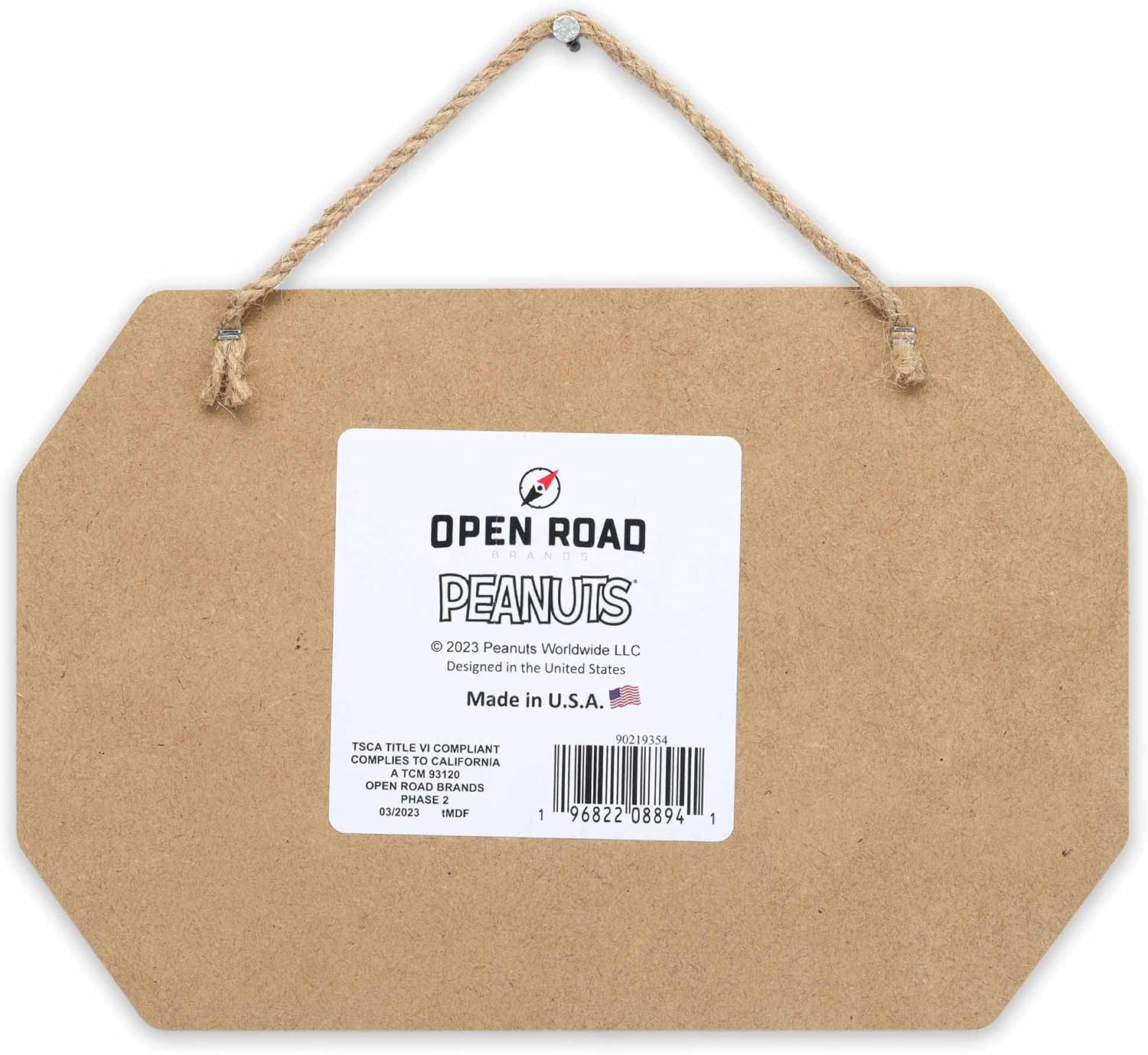 Peanuts Snoopy and Woodstock Warm Wishes Winter Hanging Wood Wall Decor - Fun Snoopy Christmas Sign for Home Decorating - Image 3