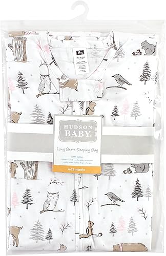 Miniatura 2 de Hudson Baby Saco de dormir unisex de manga larga de algodón para bebé, bosque de invierno, 12-18 meses