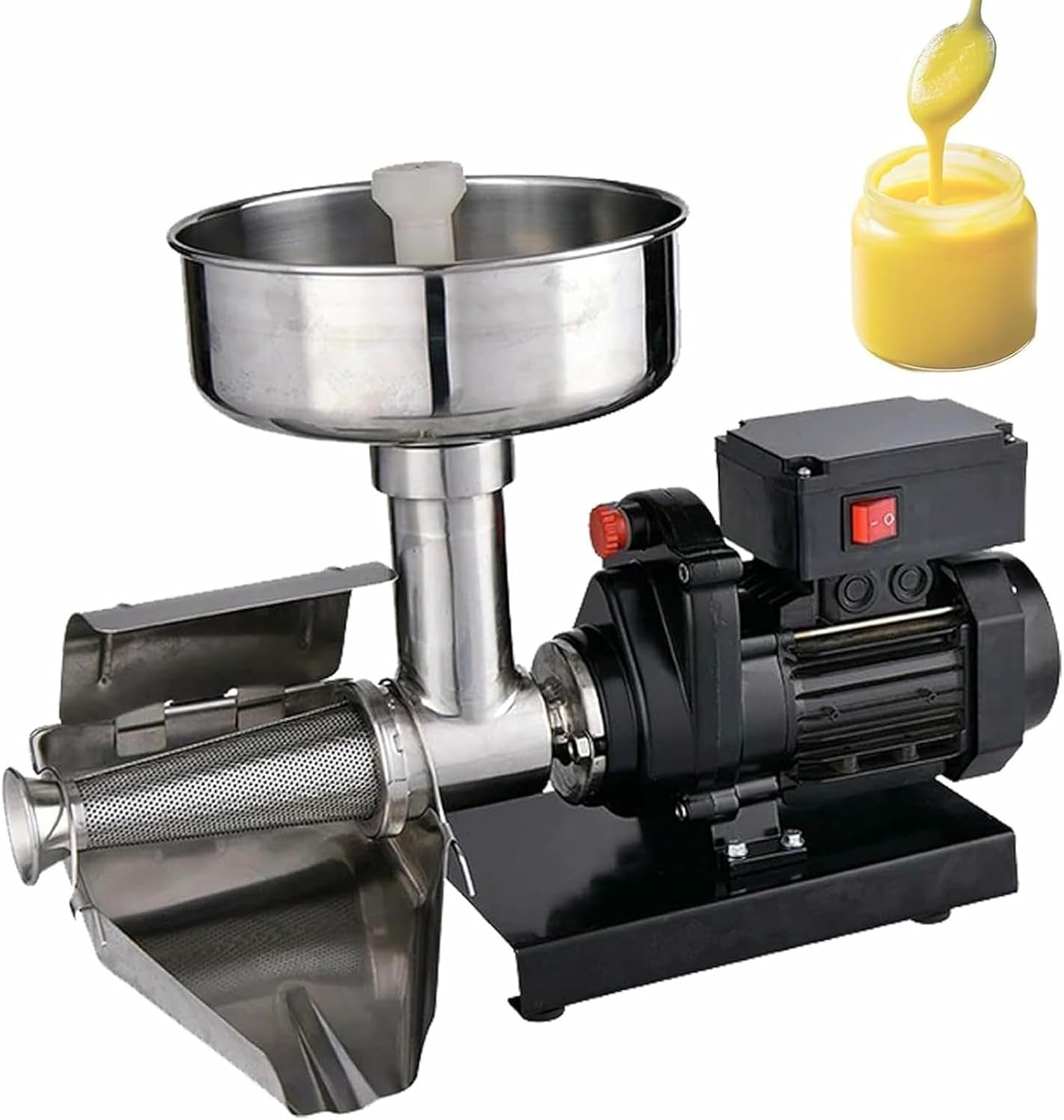 Commercial Tomato Grinder, Machine Electric Tomato Press, Commercial Electric Tomato Strainer Machine,for Canning Tomato Purees, Sauces and More