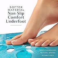 Vista 4 de SlipX Solutions Power Grip 39x16 Bathtub & Shower Mat Premium Non-Slip Bath Safety Clear Aqua