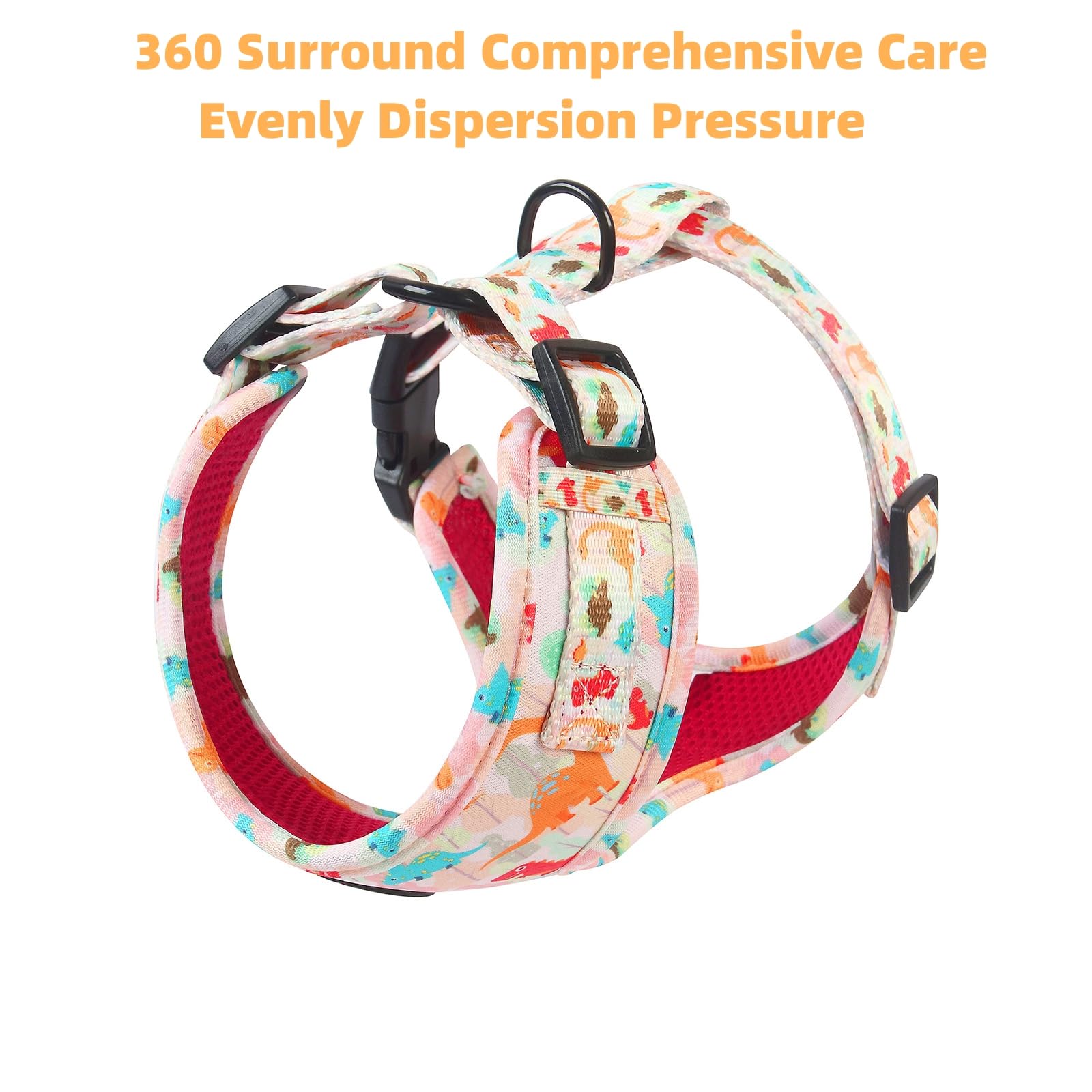 Dog Harness and Leash, Poop Bag Holder 3 Sets, Easy Walk No Pull Adjustable Puppy Cat Vest Harness with Soft Mesh Padded - Image 2