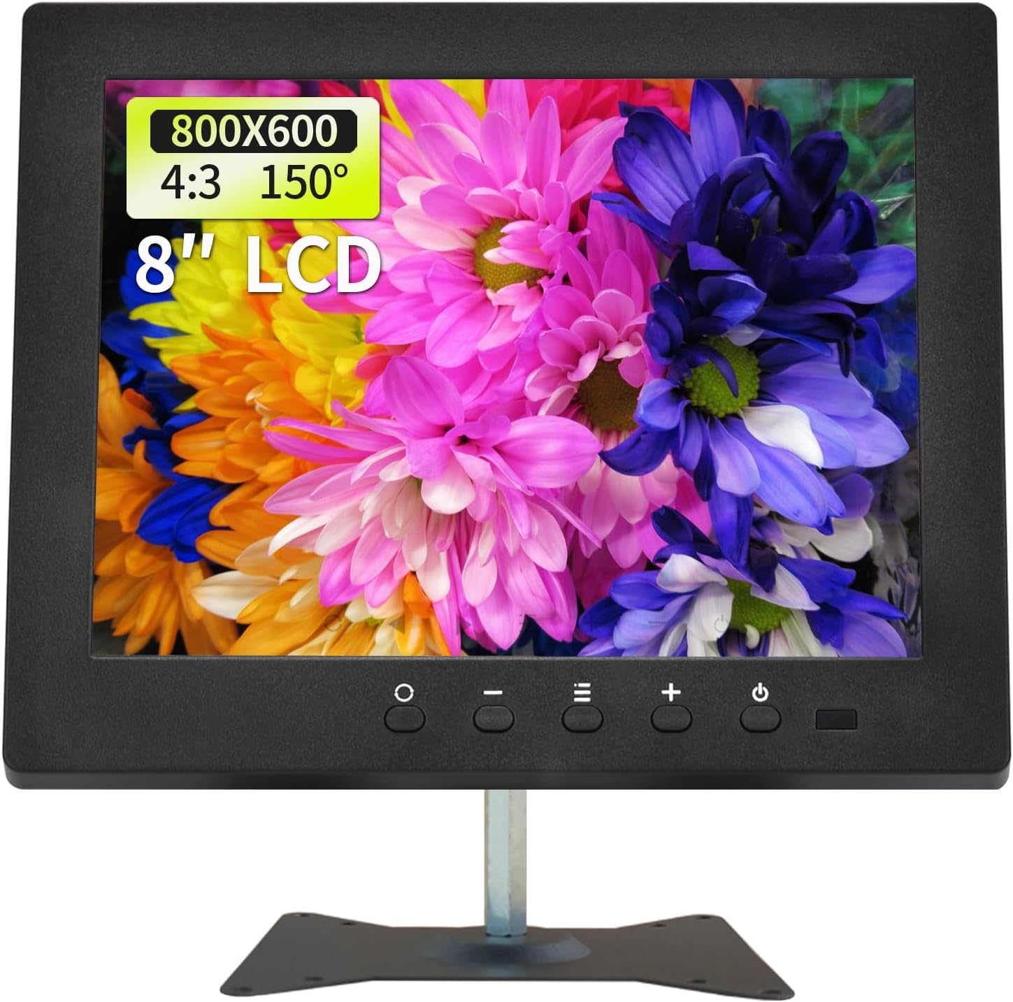 8 Inches Security Monitors & Displays, 800x600 Resolution, BNCAV Interface, Built-in Speaker LCD Display Suitable for CCD CCTV TV DVD