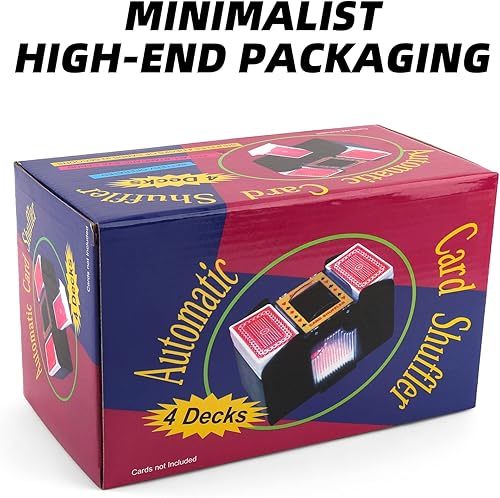 Miniatura 7 de Barajador automático de cartas de juego, UNO, Texas Hold'em, Poker, juegos de cartas caseras, blackjack, máquina de barajar póquer eléctrica a pilas