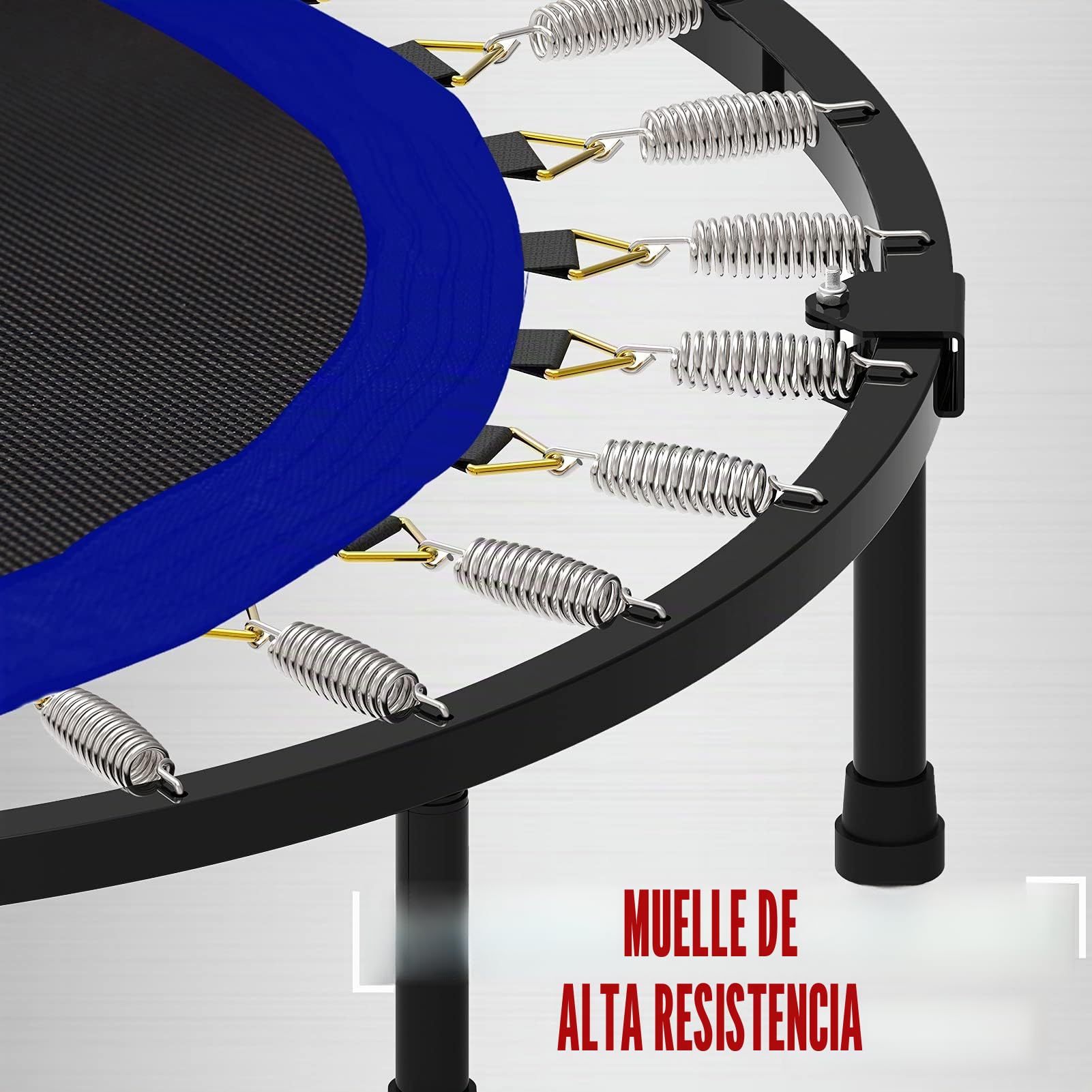 Kanchimi Mini trampolín Plegable de 40 Pulgadas para Ejercicio en Interiores con asa, Carga máxima de 150 kg