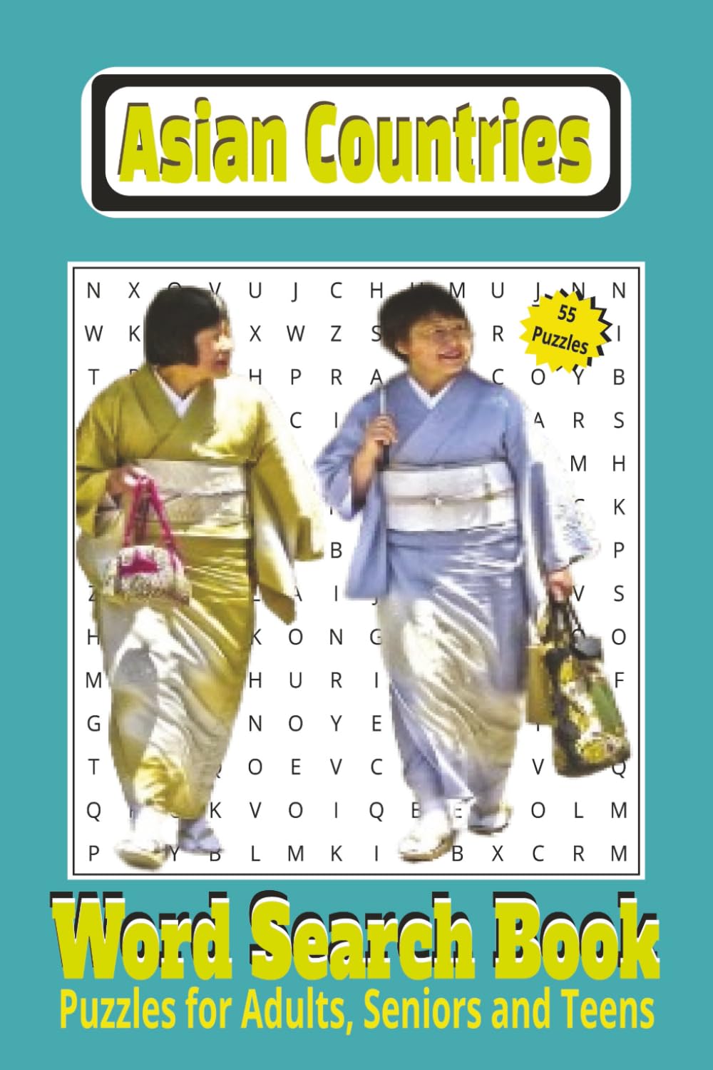Asian Countries Word Search Book: Explore Japan, China, India, Thailand, Vietnam, Philippines, Korea & More | 6x9 Inches, 110 Pages, 55 Puzzles | Perfect for Adults, Seniors & Teens