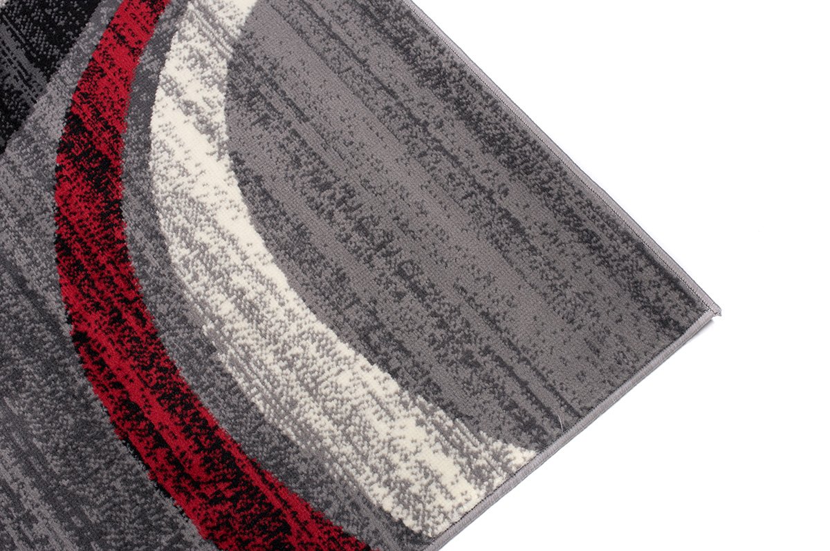 Tapiso Dream dywan do salonu, krótkie runo, szary, kremowy, nowoczesny, paski, fale, melanż, rozmazywany, sypialnia, jadalnia, Ökotex 200 x 300 cm