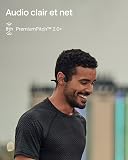 SHOKZ OpenRun Casque à Conduction osseuse, écouteurs Bluetooth Oreilles Libres pour Le Sport avec Micro, Casque sans Fil étanche IP67, 8 Heures d'autonomie, USB-C, Bandeau de Sport, Comet Grey - 6