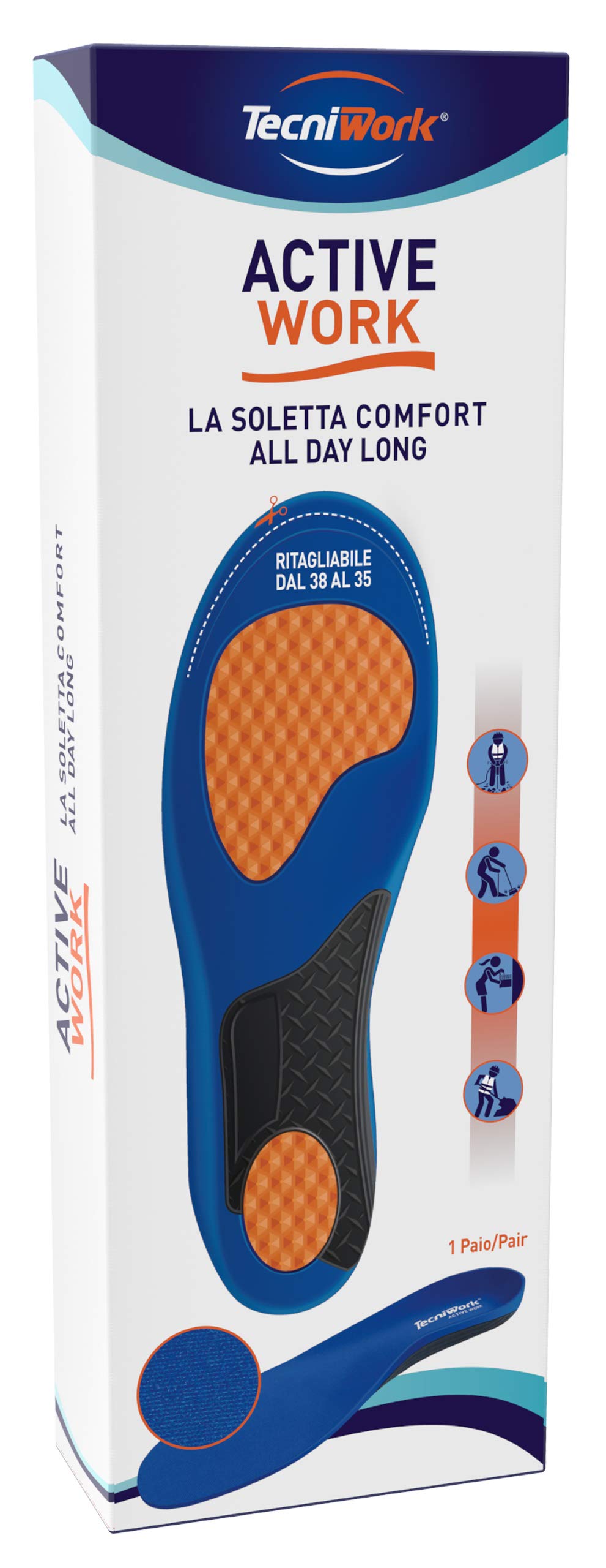 Active Work – La plantilla Comfort All Day Long – 1 PAR L 44/45 EU