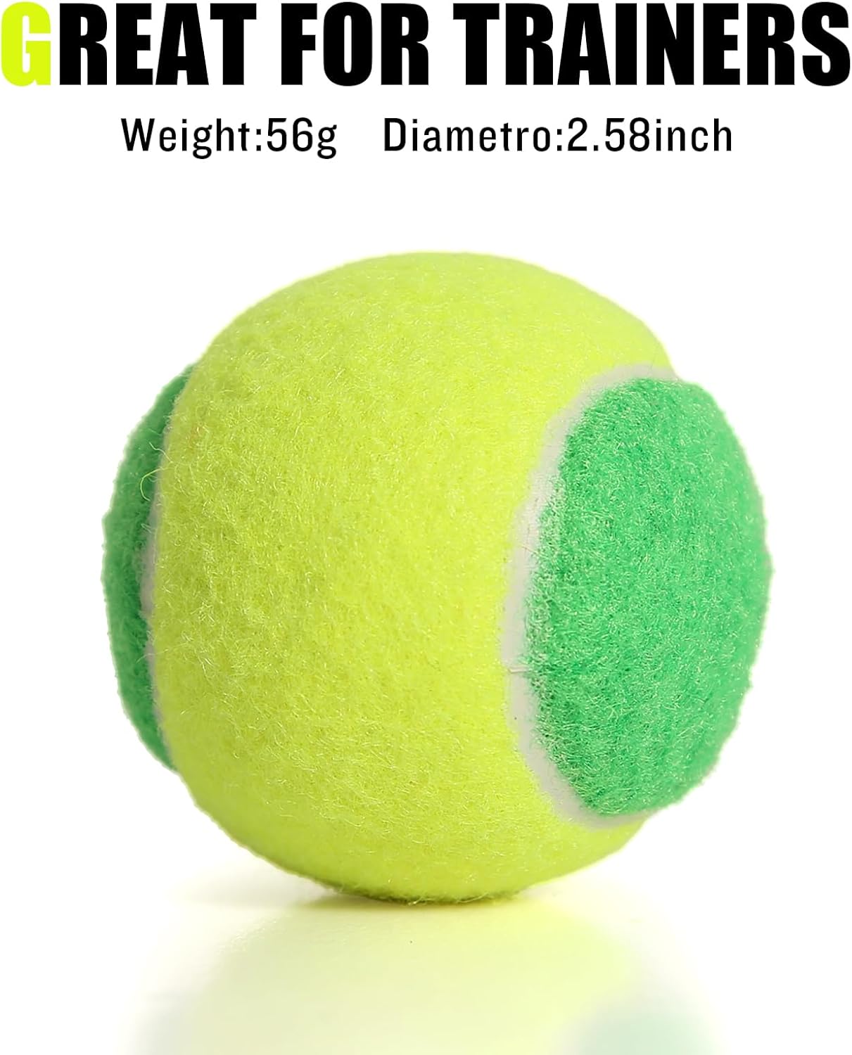 12/18/24/30/40 Pack Tennis Balls for Kids 25%-50% Low Compression Stage Tennis Ball for Beginners Youth Kids Training Practicing with Mesh Bag Easy to Transport