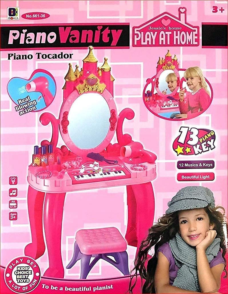 Buy MEET ENTERPRISE Piano Vanity, Piano Tocador, Kids Vanity Playset