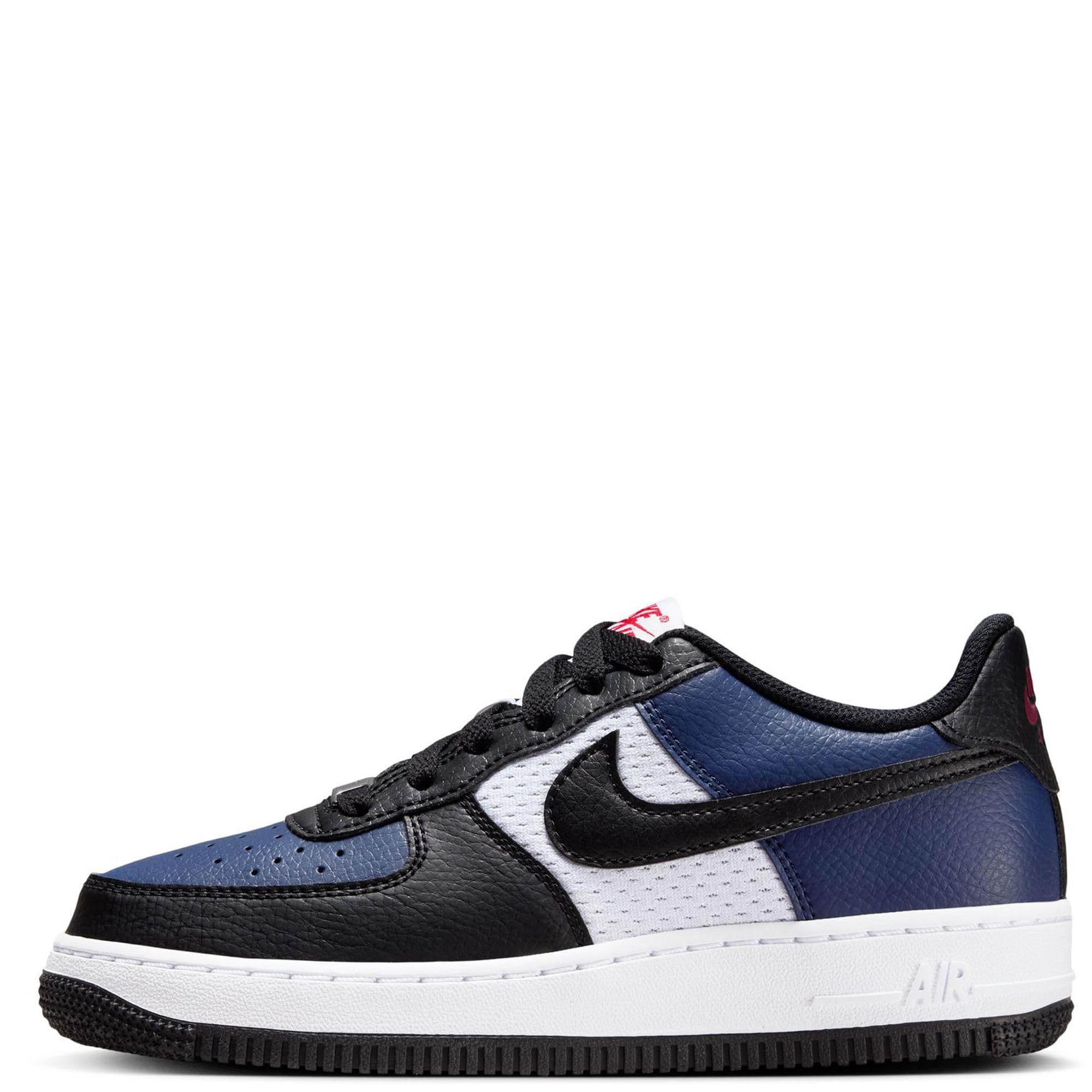 Nike Air Force 1 Big Kids' Shoes (HJ9201-400, Midnight Navy/White/University Red/Black) Size 6