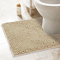 Vista 45 de ITSOFT Tapete de baño de felpa de 47 x 21 pulgadas, absorbente, lavable a máquina, antideslizante, alfombrillas de baño de chenille, de secado