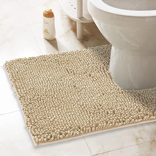 Miniatura 41 de Tapetes de baño de felpilla de 22 x 14 pulgadas, tapetes de baño absorbentes de felpa de secado rápido, suaves y lavables a máquina, alfombras