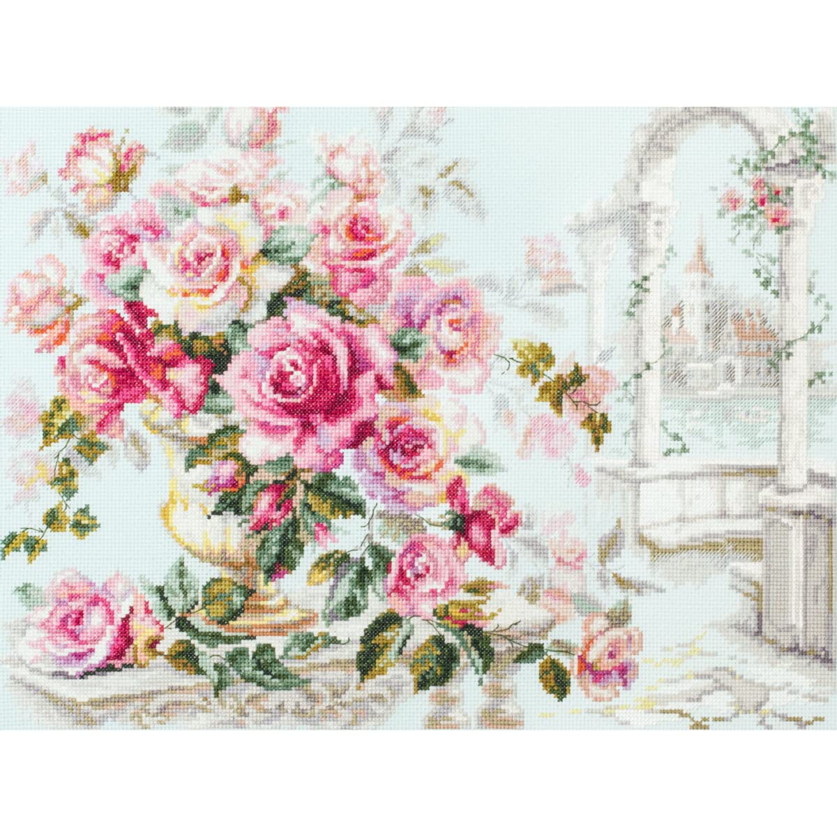 Magic Needle Zweigart Edition - Kit de Punto de Cruz (40 x 30 cm), diseño de Rosas