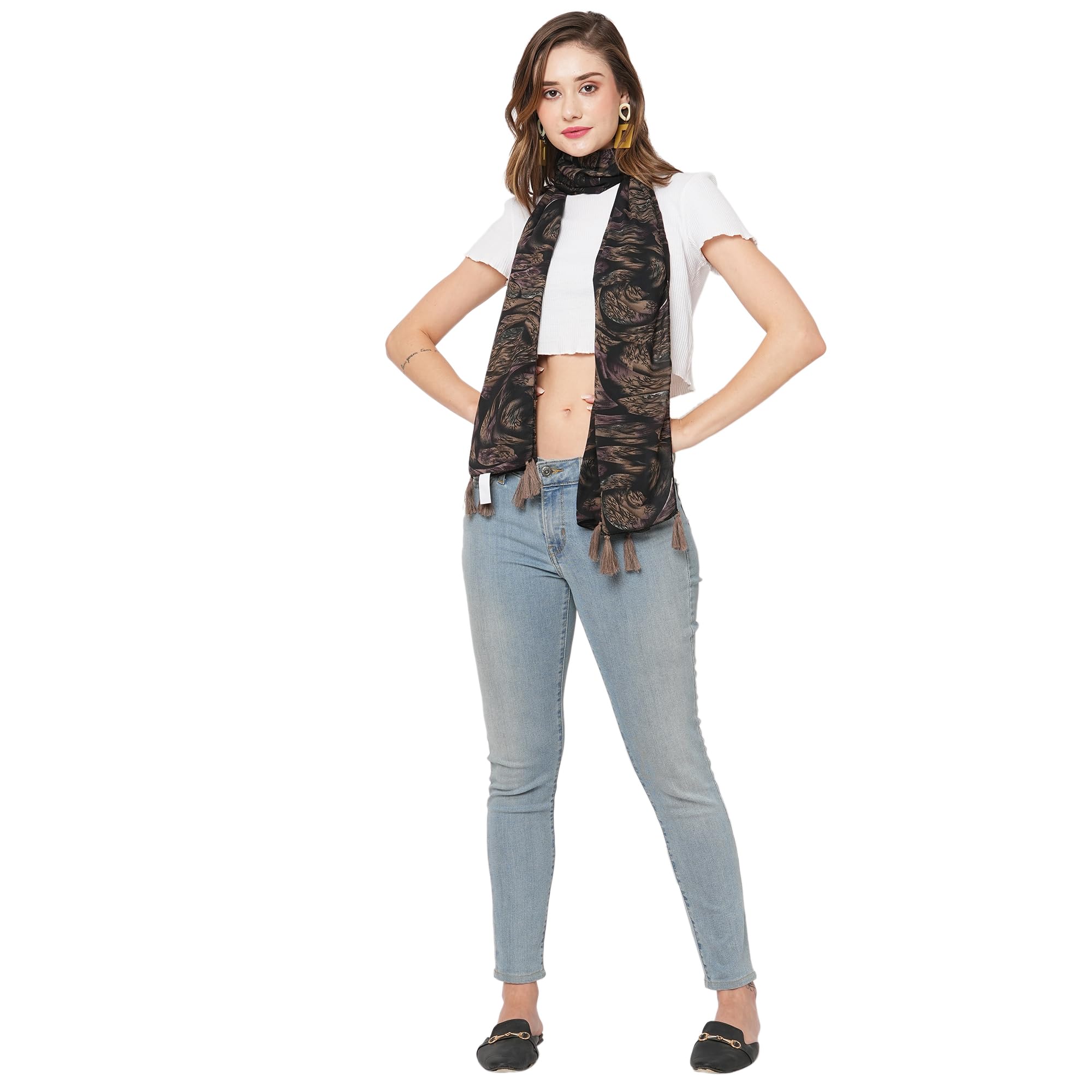 SAHIL SCARF Premium Multicolor Fancy Scarf Lightweight & Comfortable for All Seasons (22x72inch) - Image 2 thumbnail