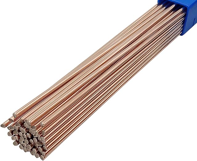 TEN-HIGH Phosphor Copper Welding Wire 2.0mm,L201 Low Temperature Round Soldering Rods for Welding Brazing Repair, Length 500mm (5pcs)