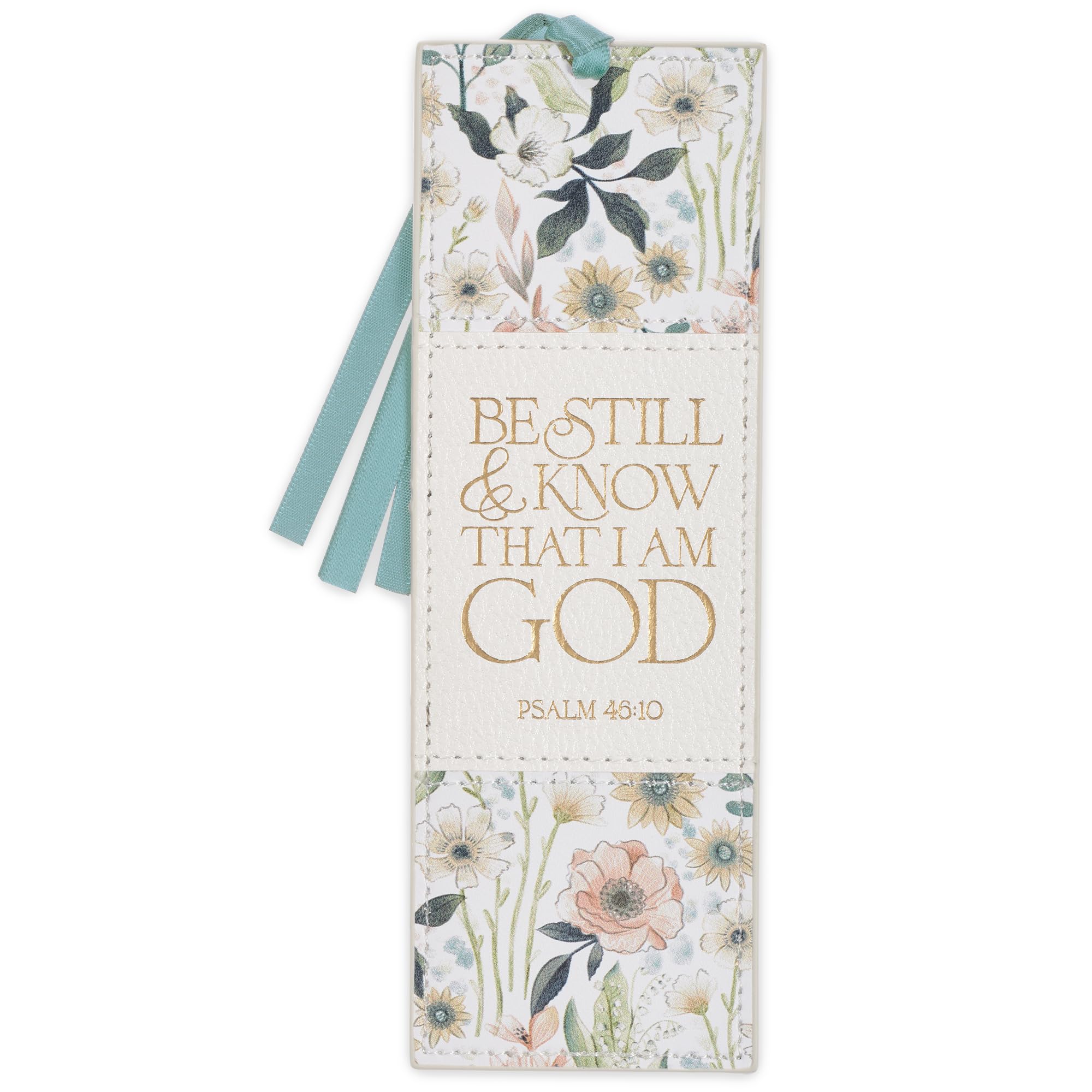 Christian Art Gifts Cute Faux Leather Bookmark for Women: Be Still &amp; Know