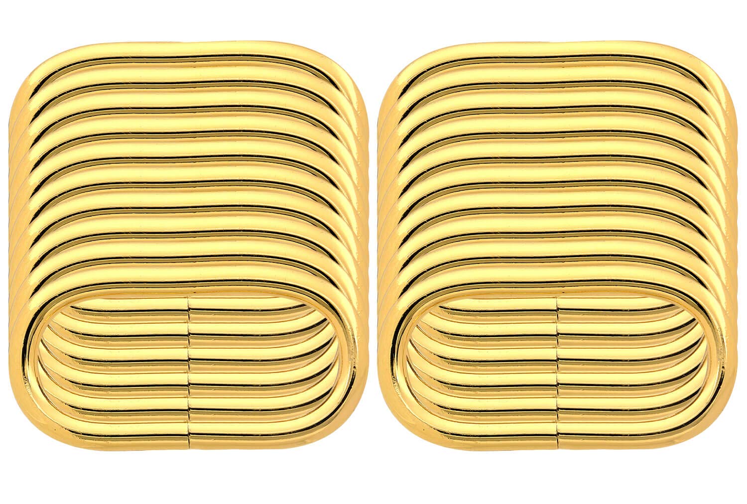 BIKICOCO 1-1/2'' Metal Oval Ring Buckle Loops Non Welded for Leather Purse Bags Handbag Straps Gold - Pack of 20