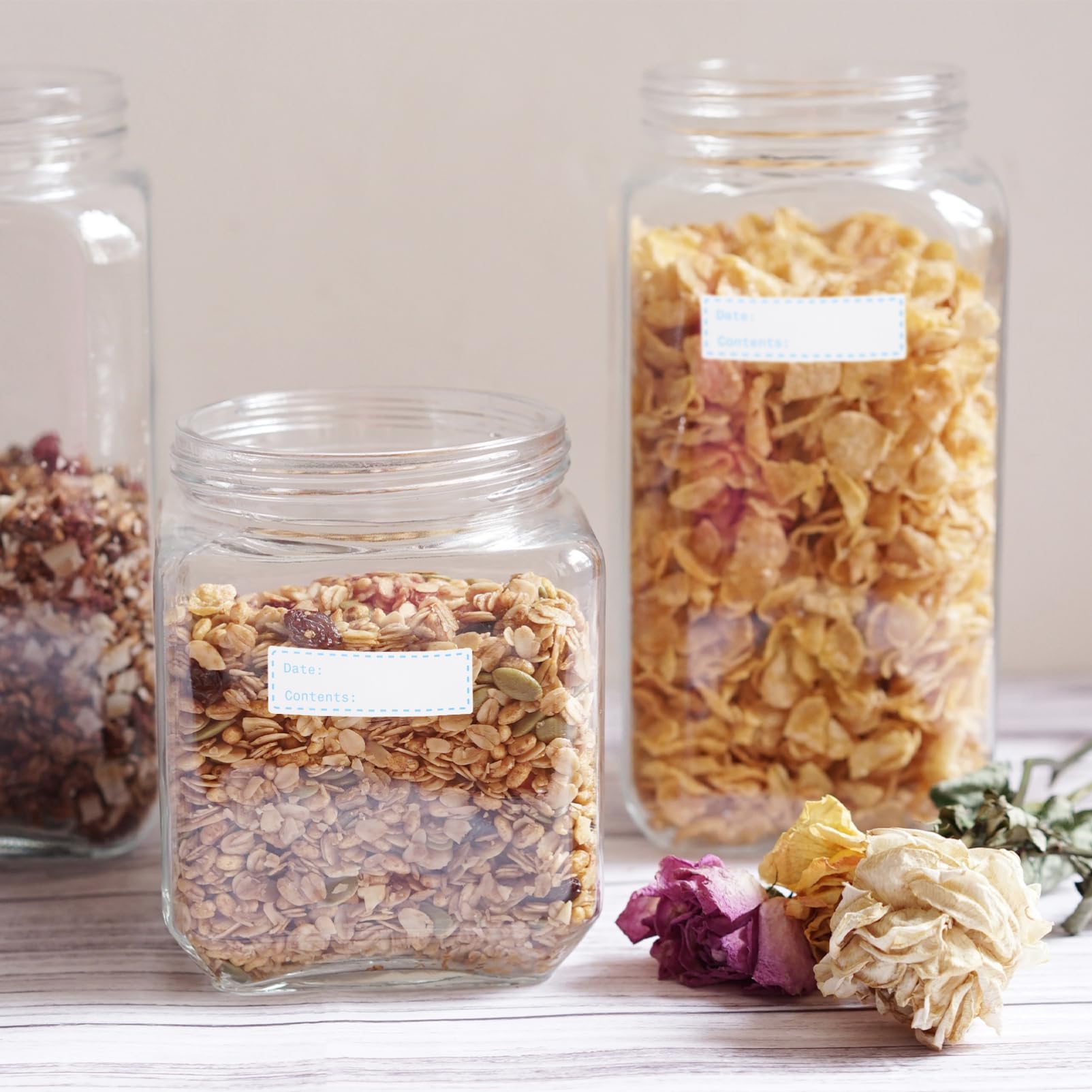 NUOBESTY Lot De 3 Étiquettes De Conservation Amovibles pour Aliments Faciles À Utiliser pour 2 Rouleaux X 3