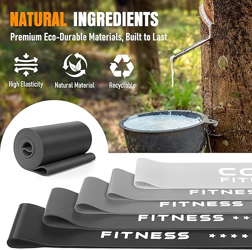 Miniatura 7 de Bandas de resistencia para entrenamiento, bandas de ejercicio para mujeres y hombres, bandas elásticas de látex para yoga, pilates, rehabilitación,