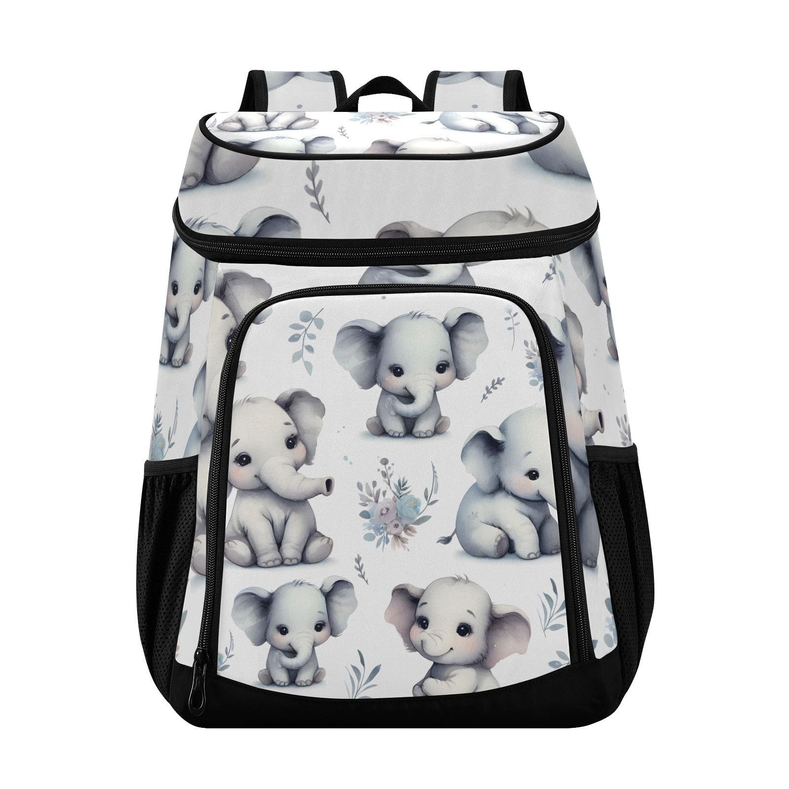 Cute Elephant Cooler Backpack Cooler Insulated Leak Proof Lunch Backpack 36 Cans Waterproof Soft for Men Women Picnic Hiking Camping Beach