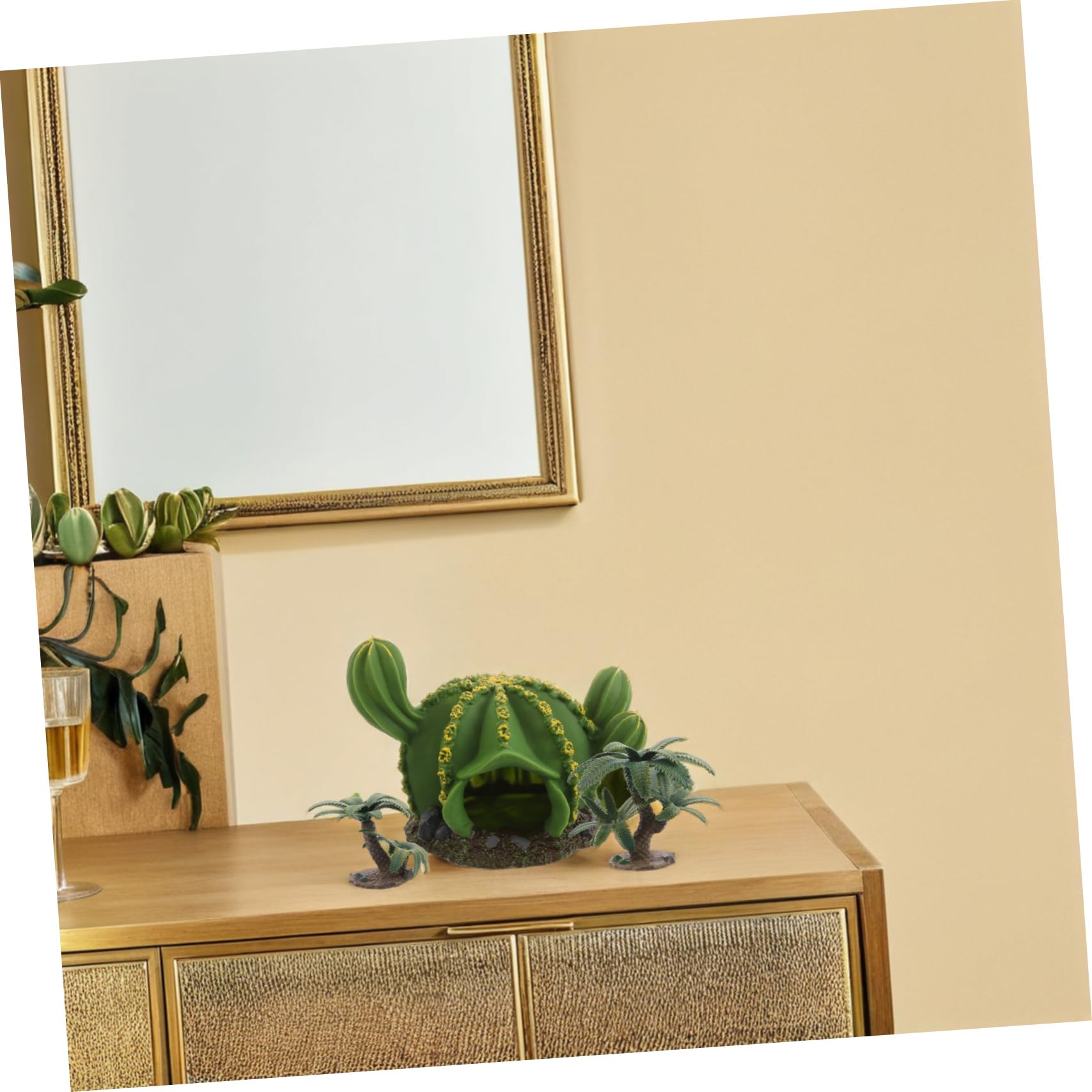 TOYANDONA 3pezzi Alberi in Miniatura di Realistiche Decorazioni Paesaggistiche per Acquari e Habitat di Rettili Accessori per Cactus e Piante del Deserto in Miniatura