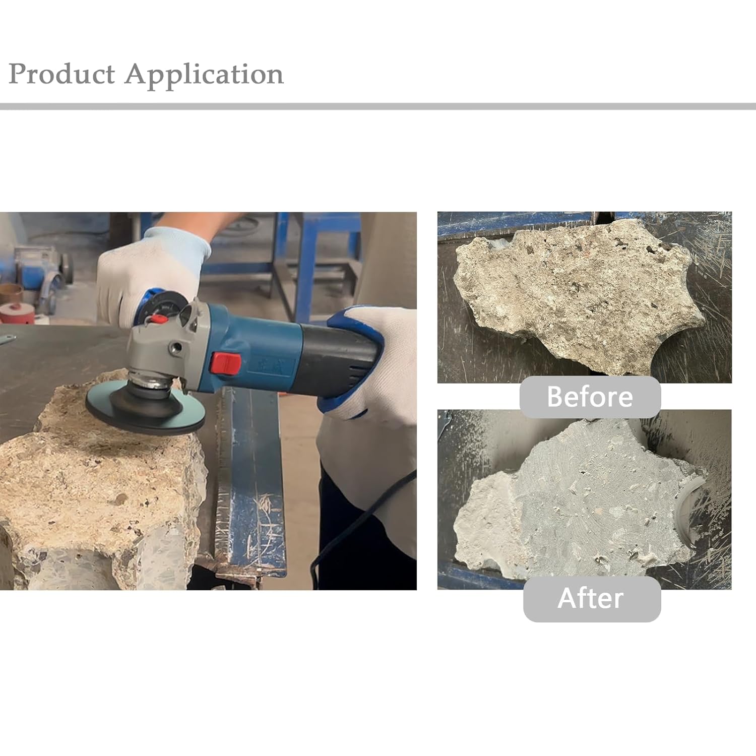 4 1/2 Inch Segment Diamond Cup Wheel for Grinding and Cleaning Surface Stone Concrete Granite Marble Masonry Brick with 5/8-11 Threaded Angle Grinder Wheels Cup