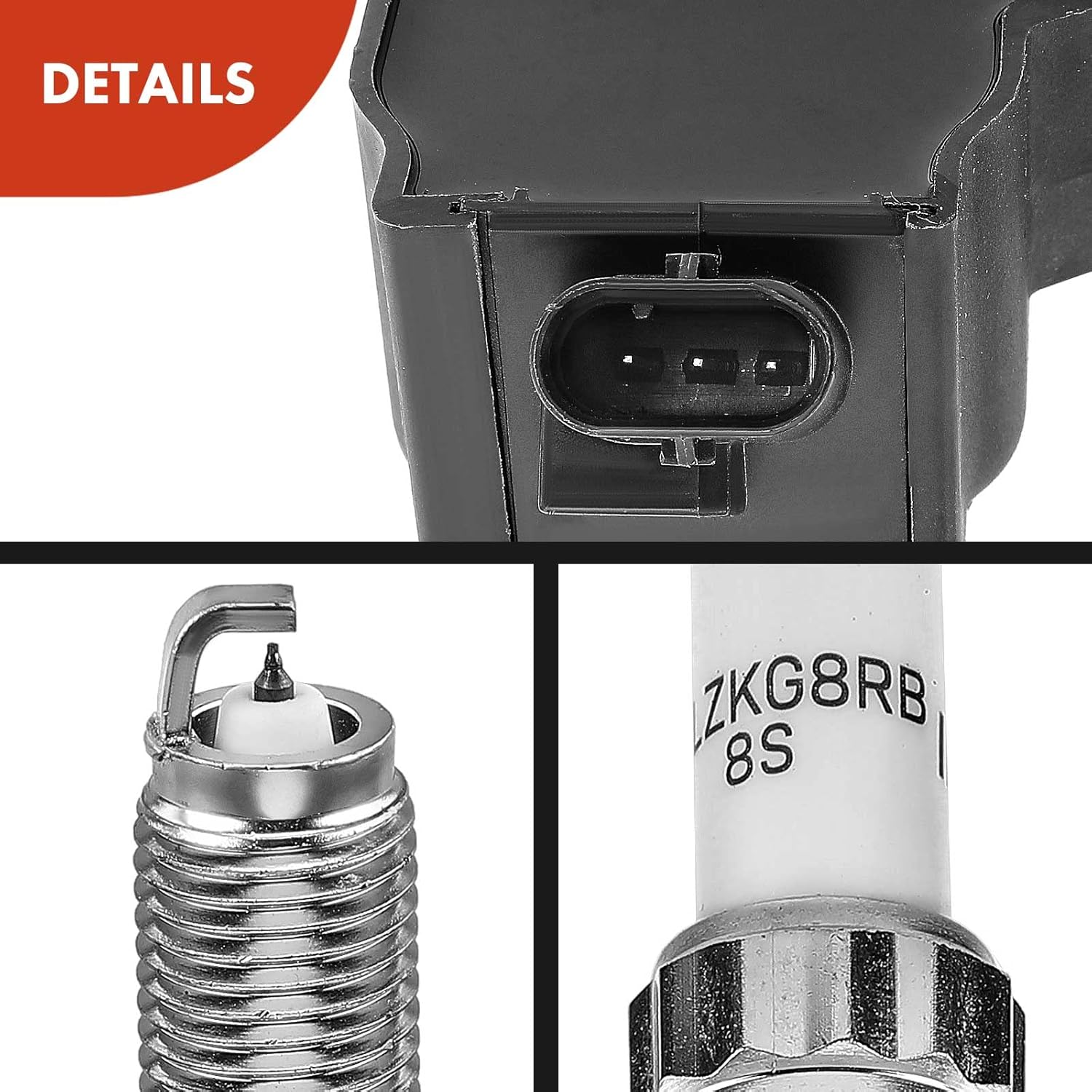 A-Premium 4-PC Set Ignition Coils and Spark Plugs Kits Compatible with BMW 330i, 330e, 330i xDrive, 530i, 530i xDrive, 430i, 430i xDrive, X1, 740Le xDrive, 230i, 230i xDrive, X2, X4 & Mini Cooper