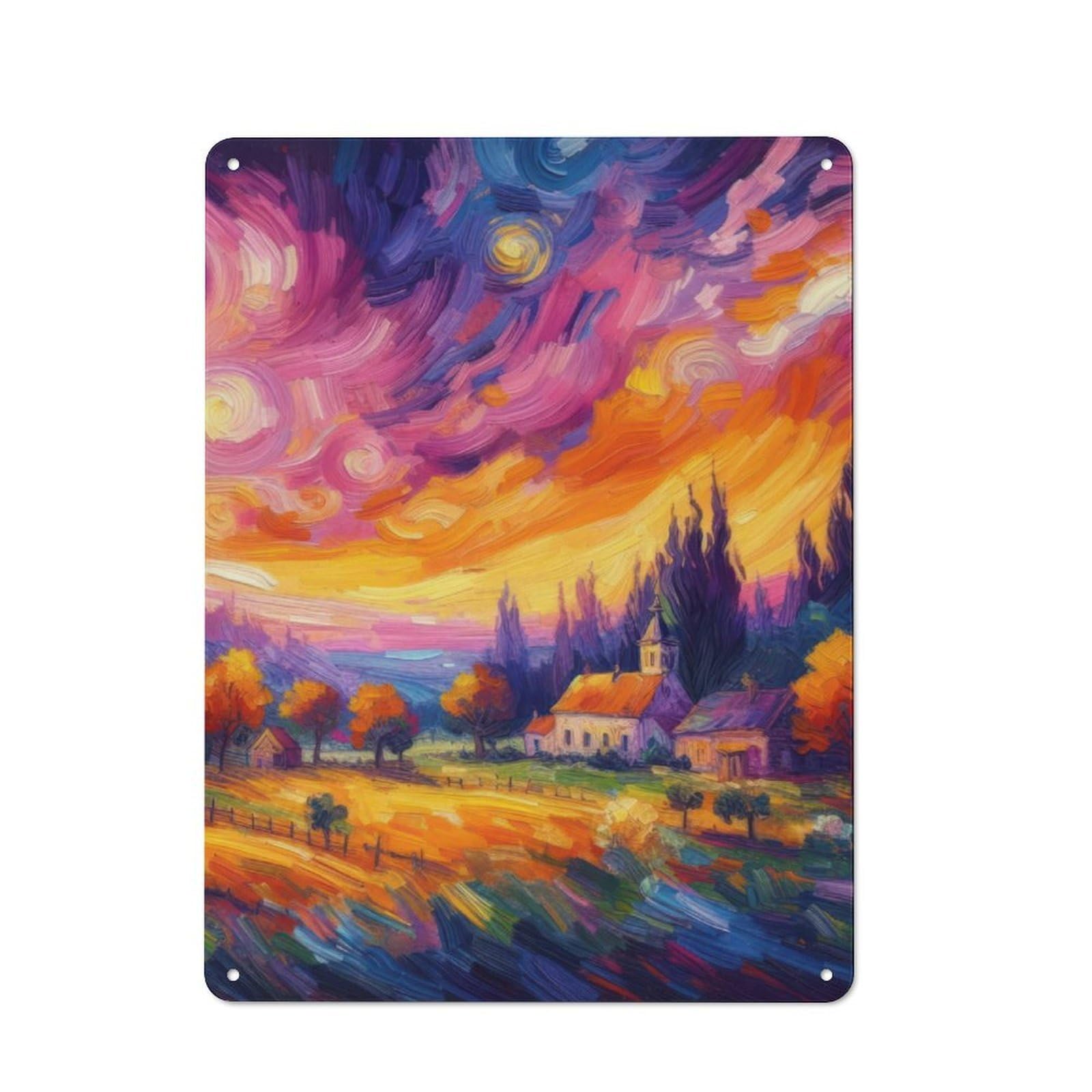 Junmoney Painting V6 Tin Wall Plaque 40X30cm With For Home Office Or Studio, A New Home Present For Creative Workspace Decorators