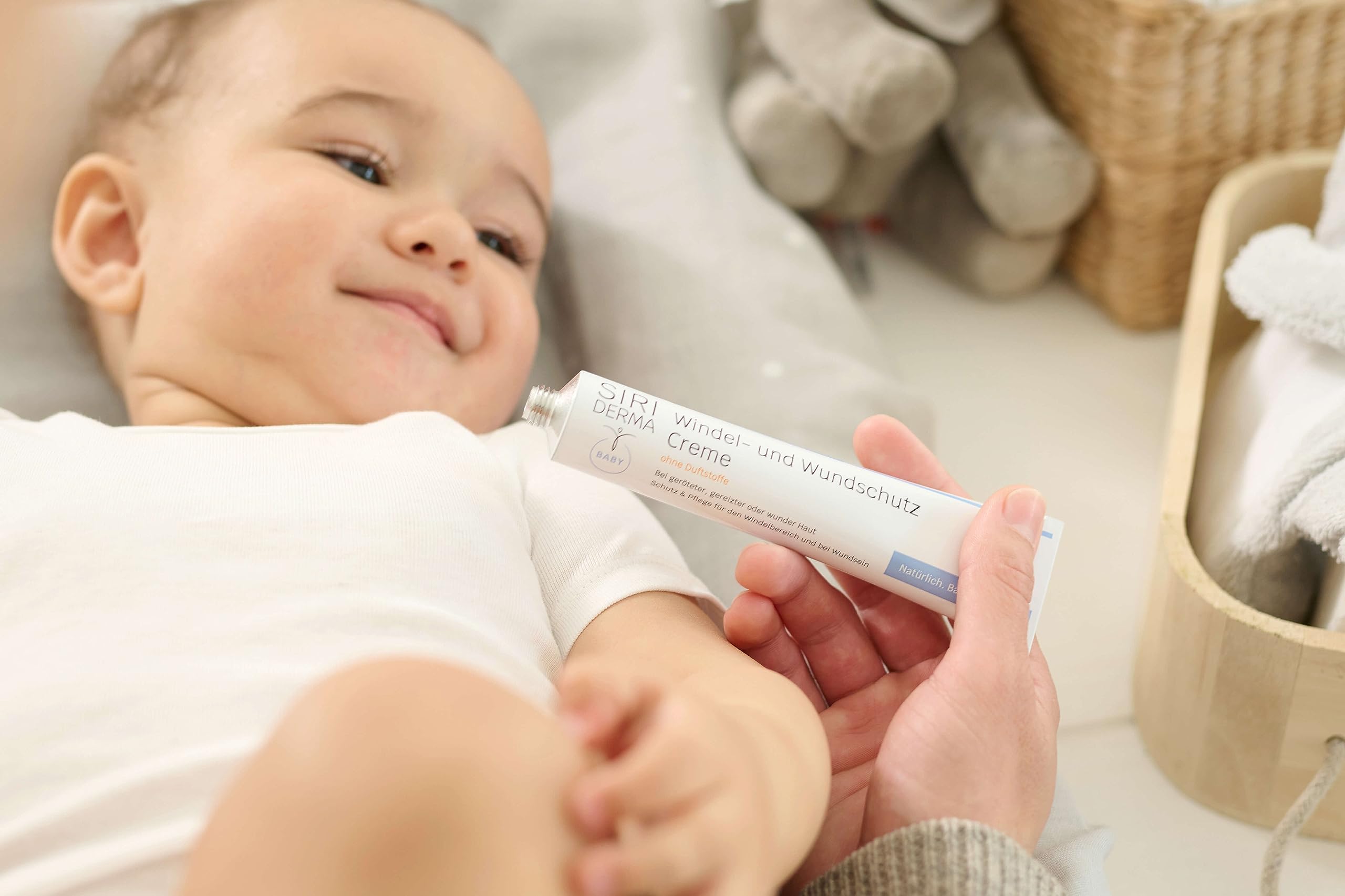 SIRIDERMA Windel- und Wundschutzcreme | Basische Pflege bei wundem Po und Windeldermatitis | Für Babys und Erwachsene (ohne Parfum, 50 ml)