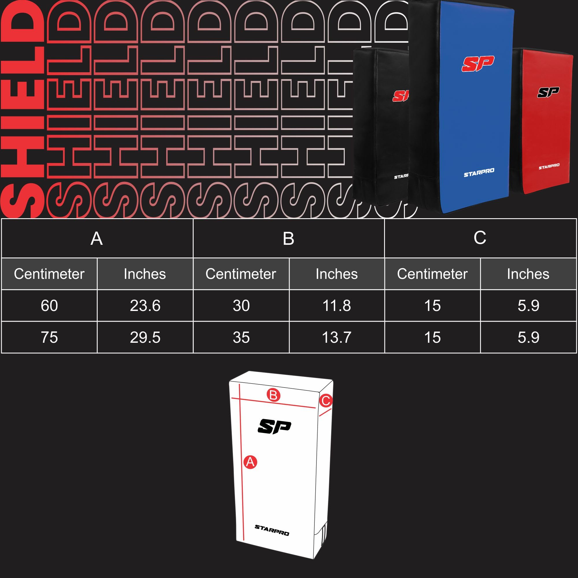Starpro Robustes Premium Schlagpolster für Harte Tritte & Schläge - Schlagpolster Kampfsport, Schlagkissen Groß, Kickbox Schlagpolster, Schlagschild