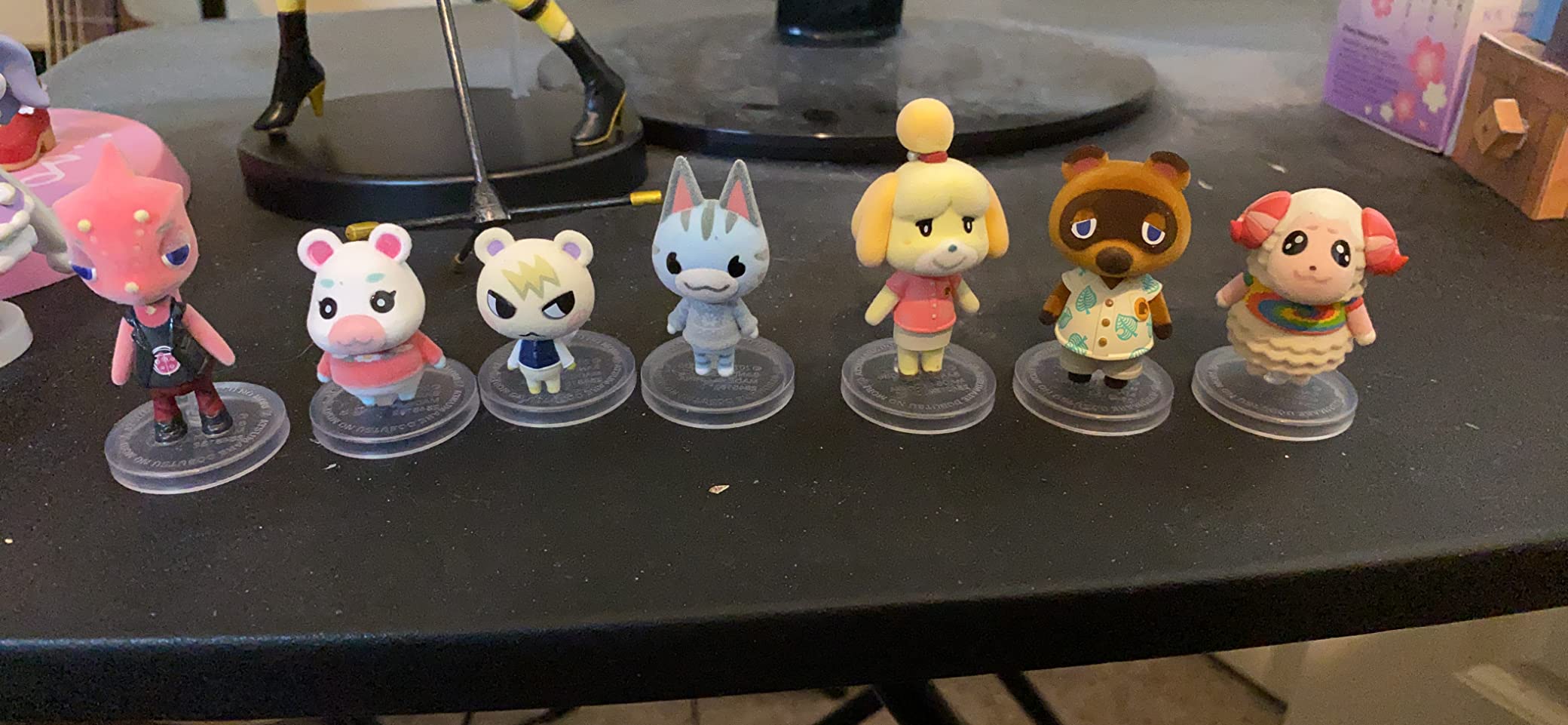 Bandai Shokugan - Animal Crossing: New Horizons Villager Flocked Doll Collection Figure 7-Piece Gift Set