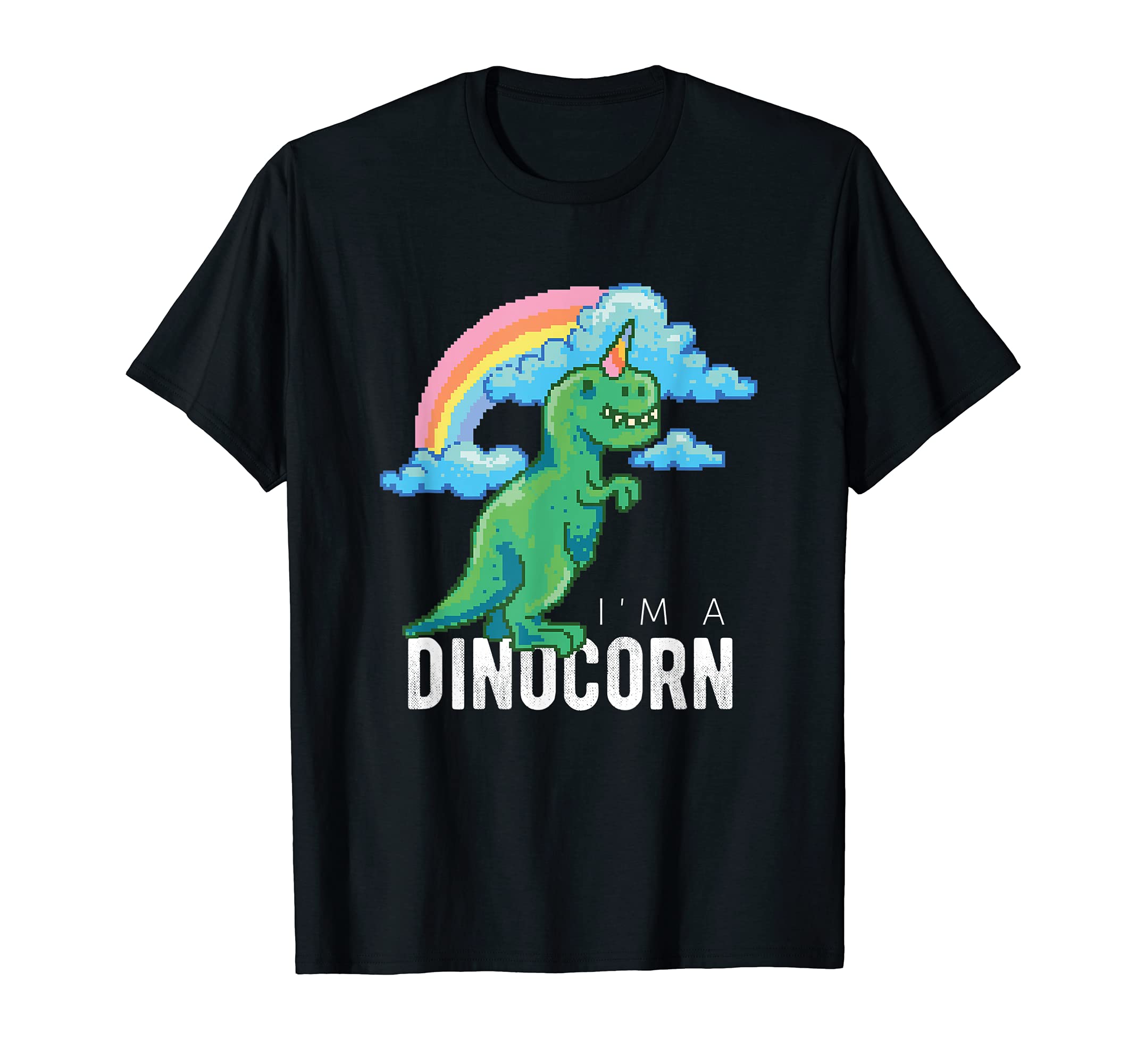 Cute 8-bit Dinocorn Dinosaur Unicorn Paleontologists Gift T-Shirt